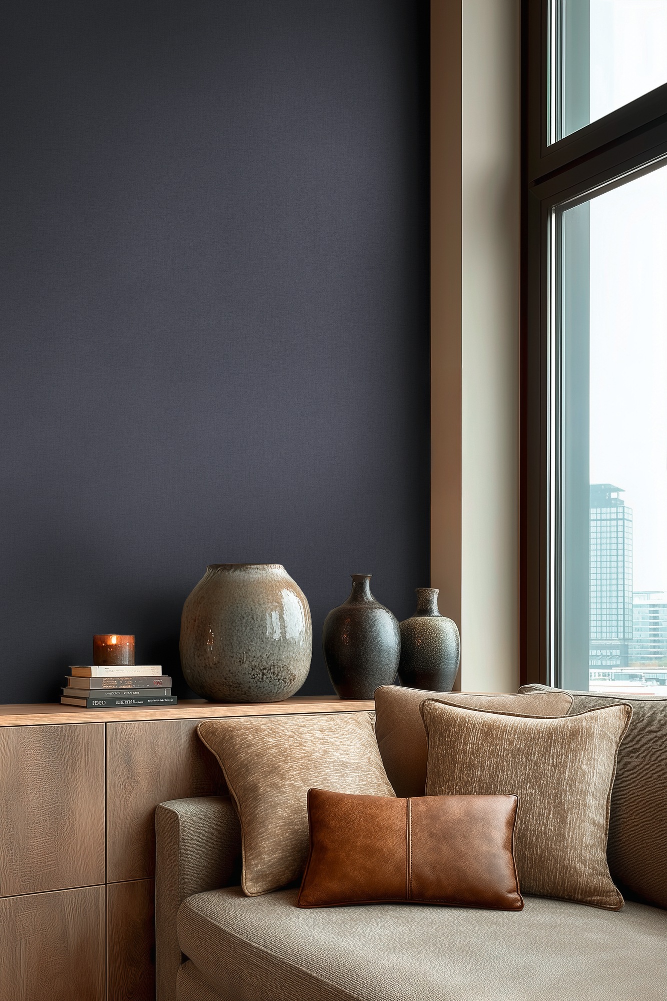 living walls Vliestapete "Vibes & Styles Pure Linen Vliestapete" uni leicht strukturiert Dezente Struktur mit feiner Textiloptik und zeitlos eleganter Wirkung