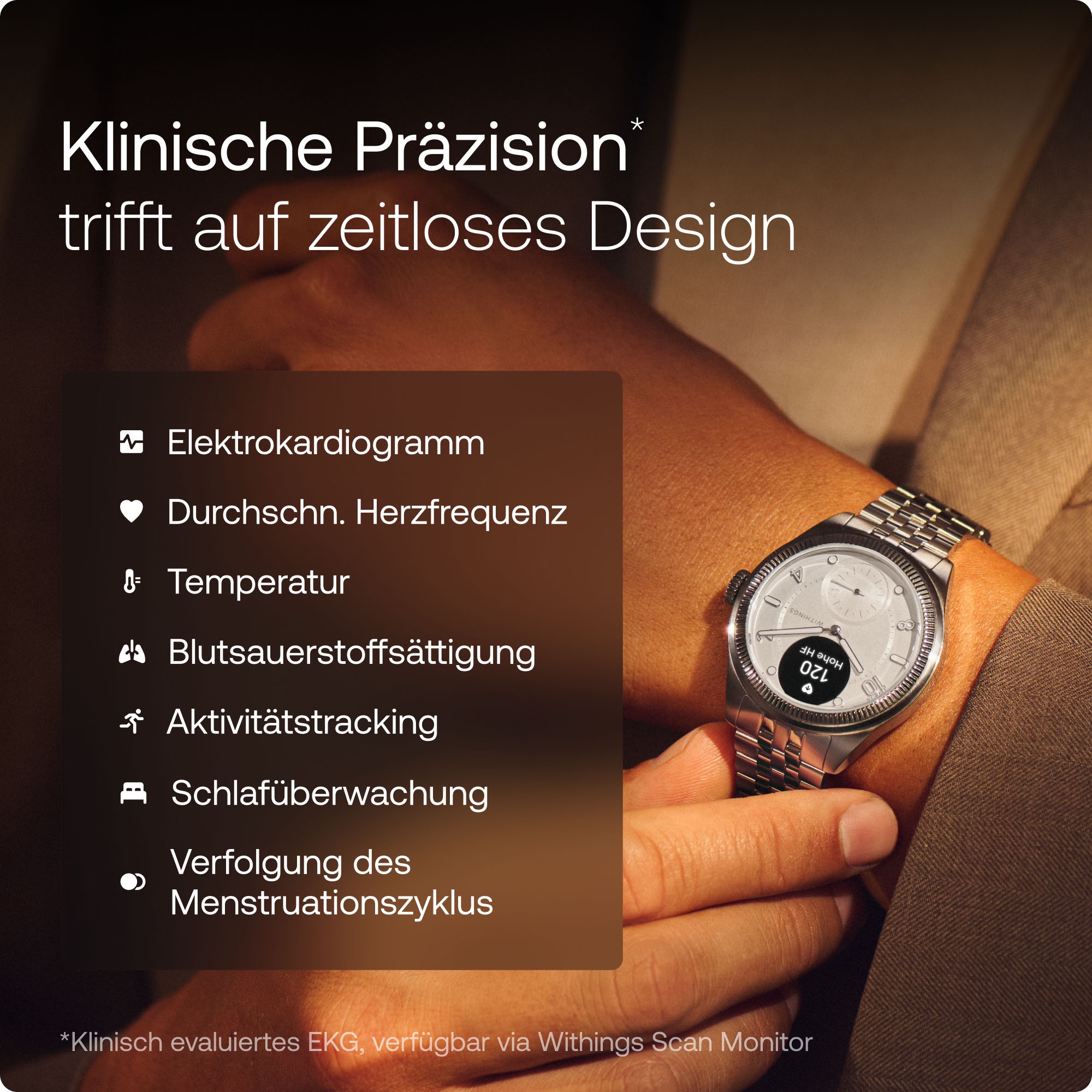 Withings Smartwatch »ScanWatch Nova Brilliant Edition 39mm«, (1.6 cm / 0.63 Zoll),)