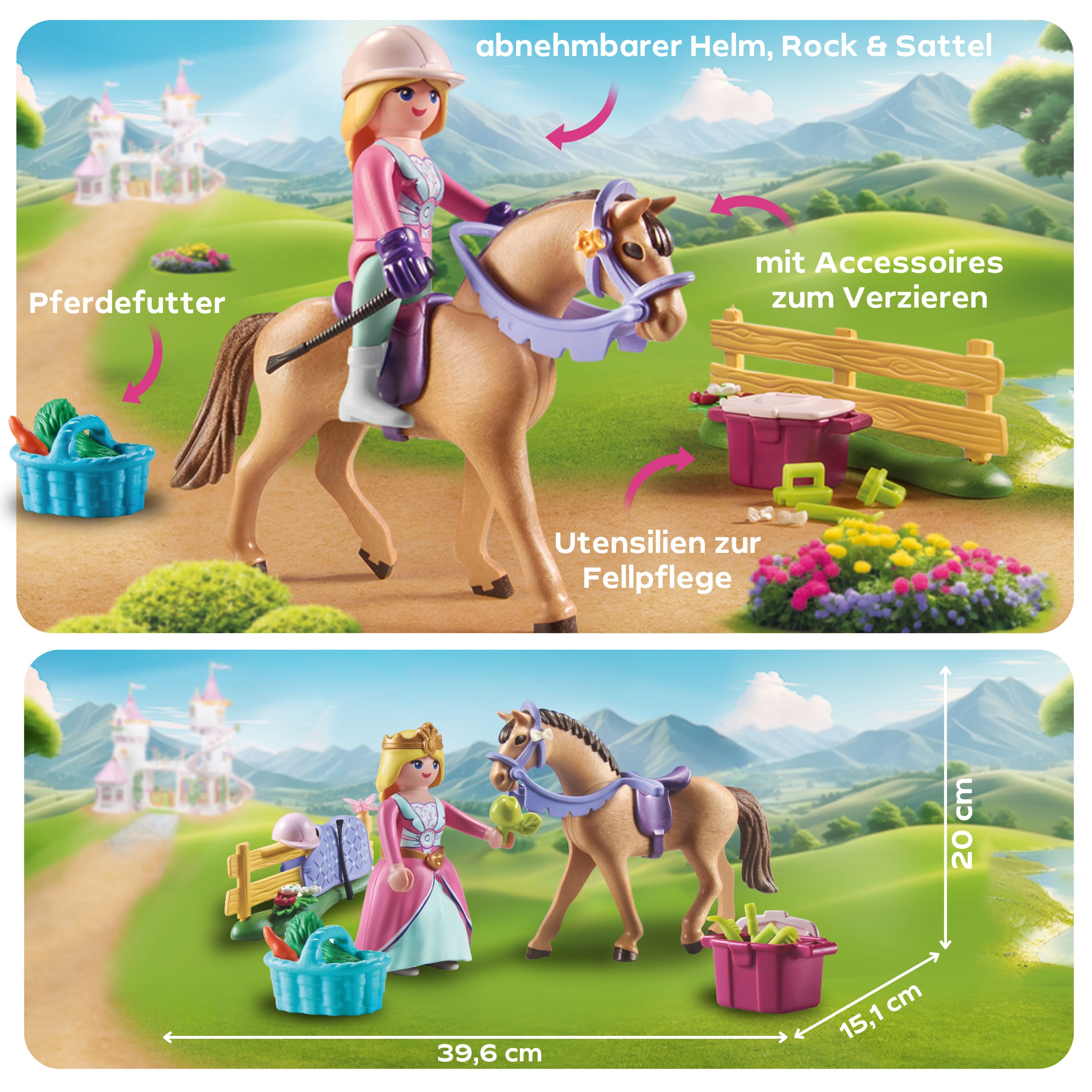 Playmobil® Konstruktions-Spielset »Prinzessin mit Pferd (71801), Playmobil Princess Magic«, (39 St.), Made in Europe