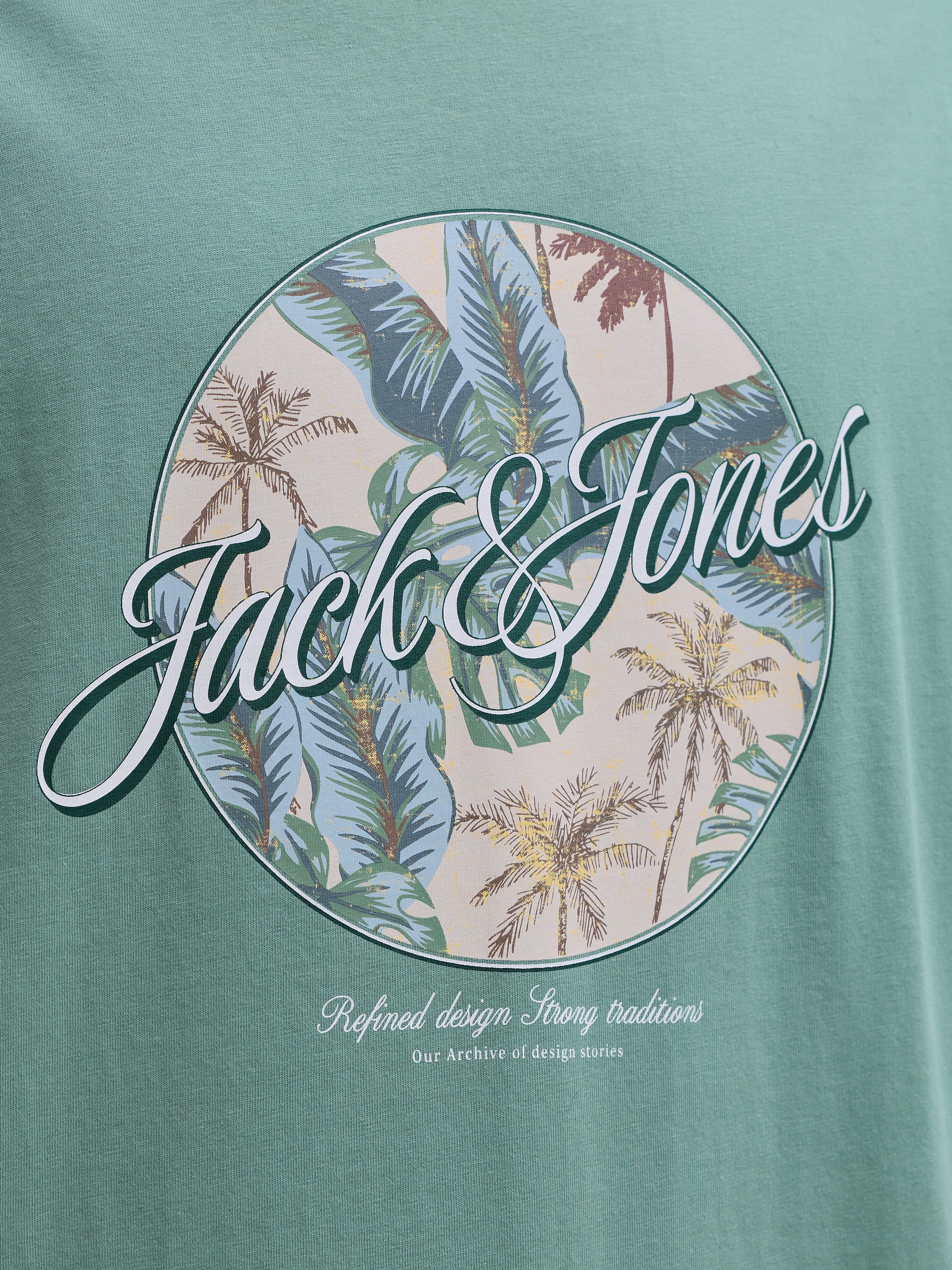 Jack & Jones PlusSize Rundhalsshirt »JJHONOLULU SHAPE TEE SS CREW NECK PLS«