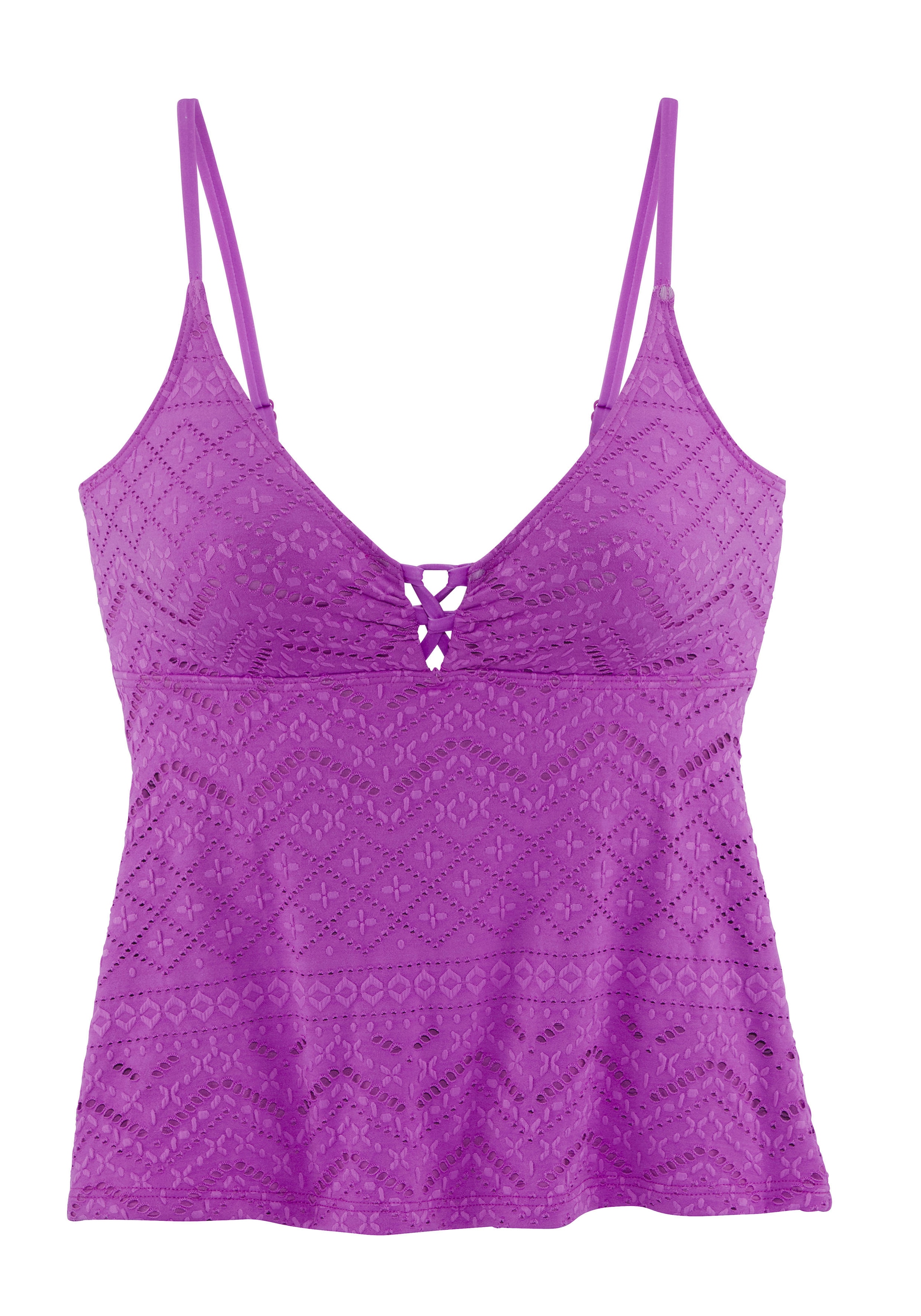 LASCANA Tankini-Top »Omara«, mit Lochstickerei