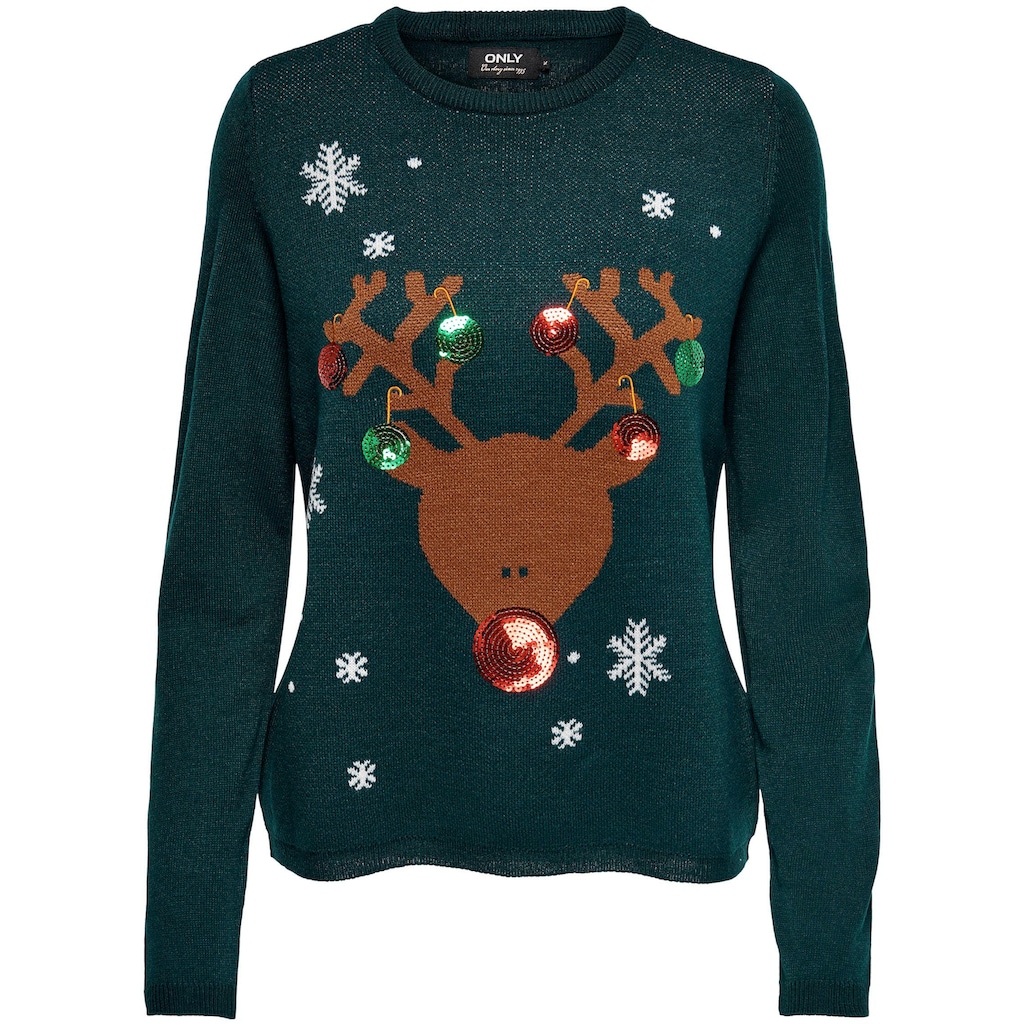 ONLY Weihnachtspullover »ONLXMAS EXCLUSIVE REINDEER PULLOVER KNT«