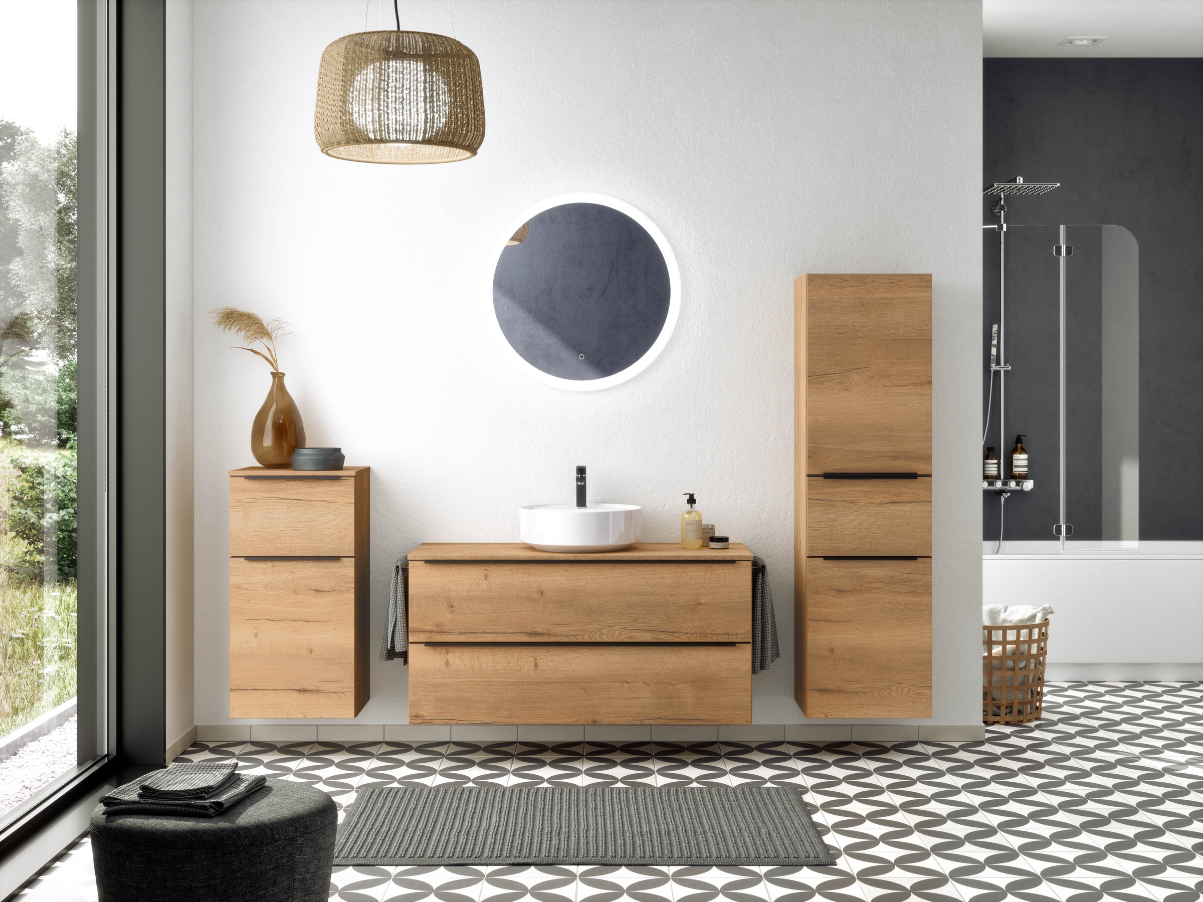 nobilia Badmöbel-Set "Alvene" vormontiert, mit Soft-Close, 4 Stk. tlg. günstig online kaufen