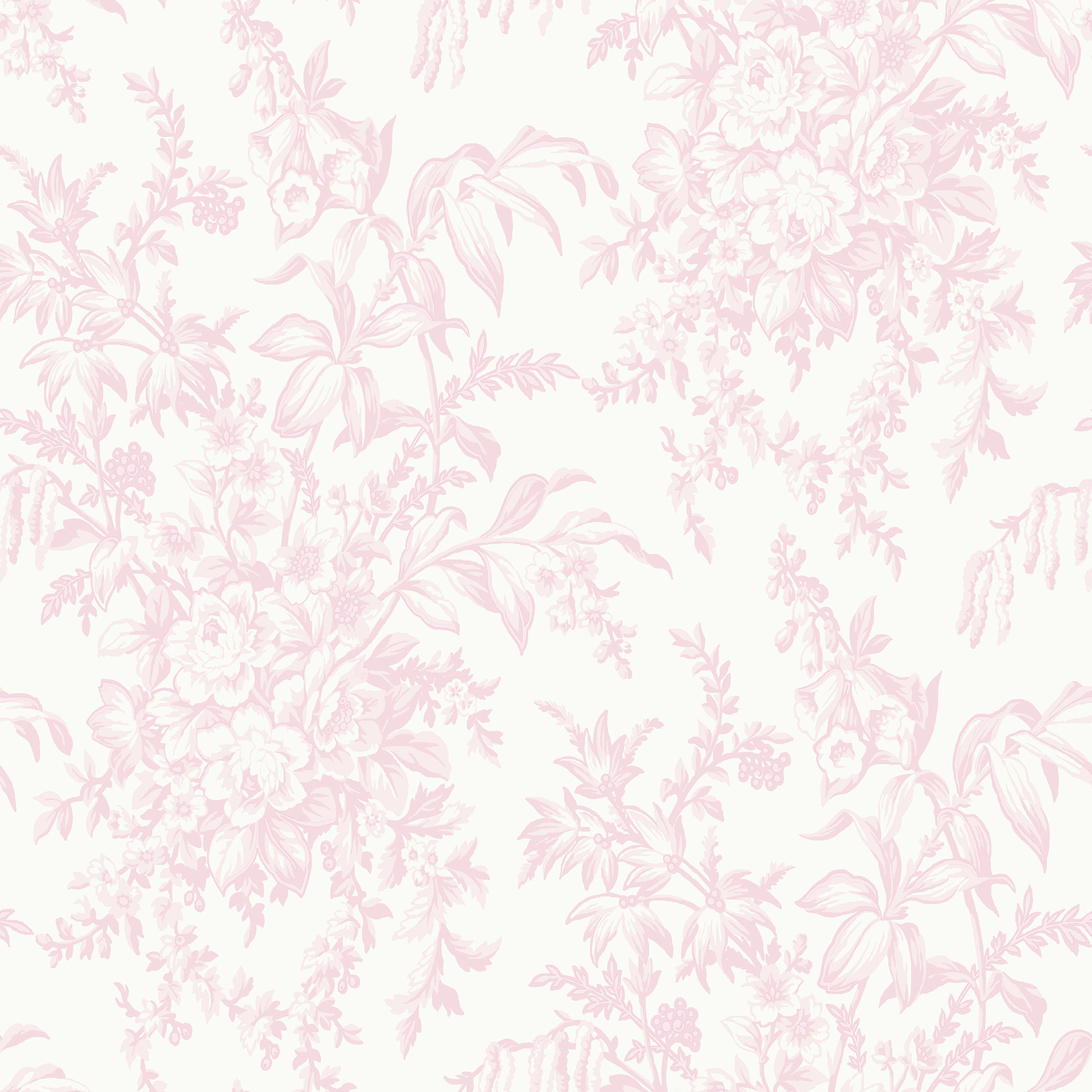 LAURA ASHLEY Vliestapete "Laura Ashley Picardie Petal Vliestapete", B/L: 0,52m x 10,05m, Rollen: 1, rosa, Wohnzimmer, Tapeten, Laura Ashley Picardie