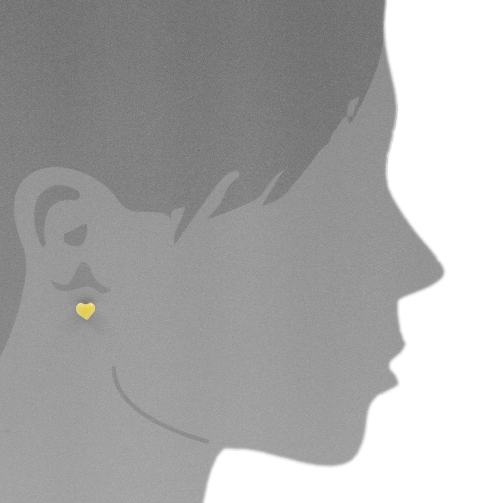 OSTSEE-SCHMUCK Paar Ohrstecker »- Herz - Silber 925/000 - Bernstein«