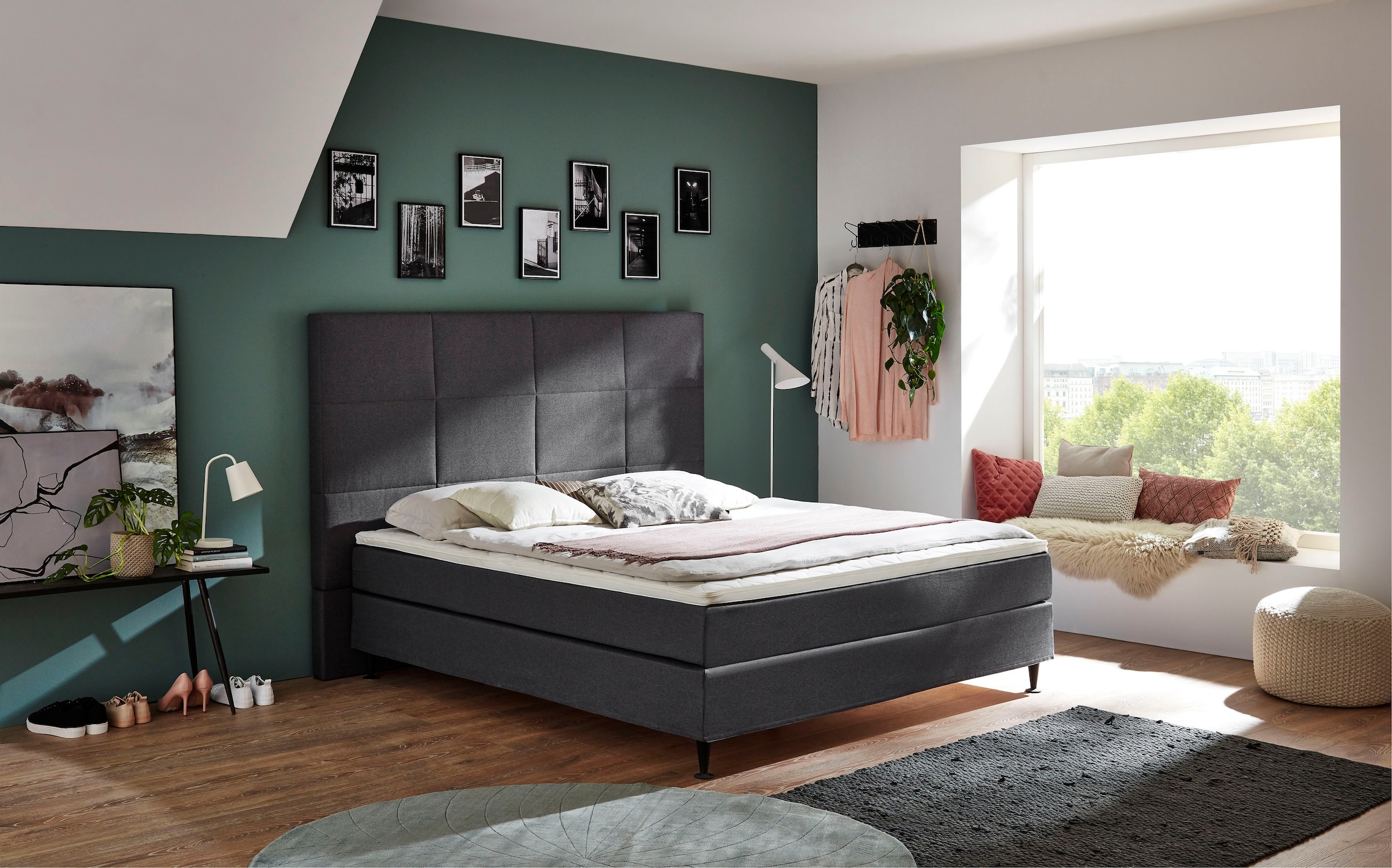 Home affaire Boxspringbett "Linja" mit Hotelbett-Charakter, Komfortliegehöh günstig online kaufen