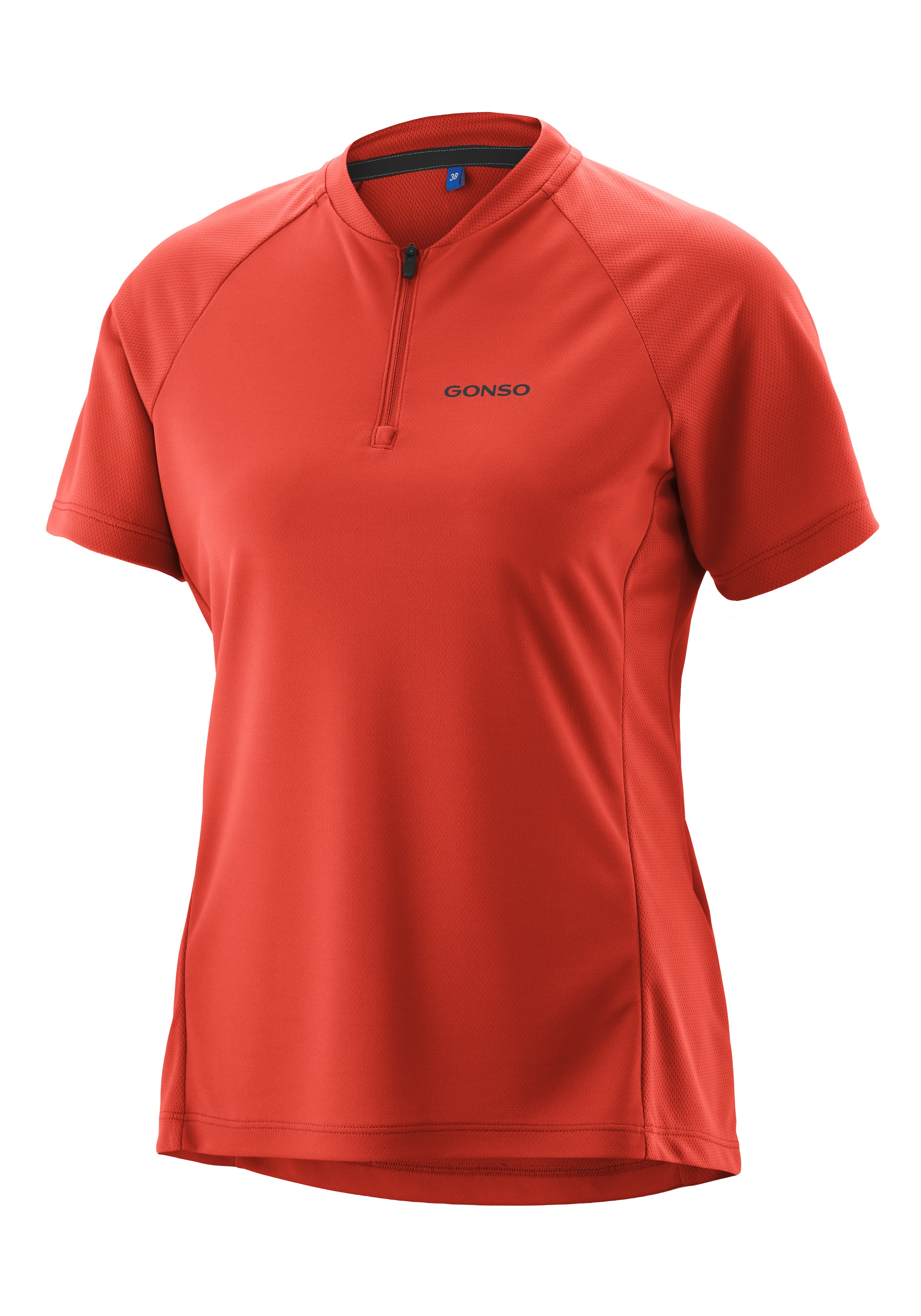 Gonso Radtrikot »SITIVO Jersey Blue W« Damen Fahrradtrikot mit Rückentasche, Half-Zip Trikot, Loose Fit