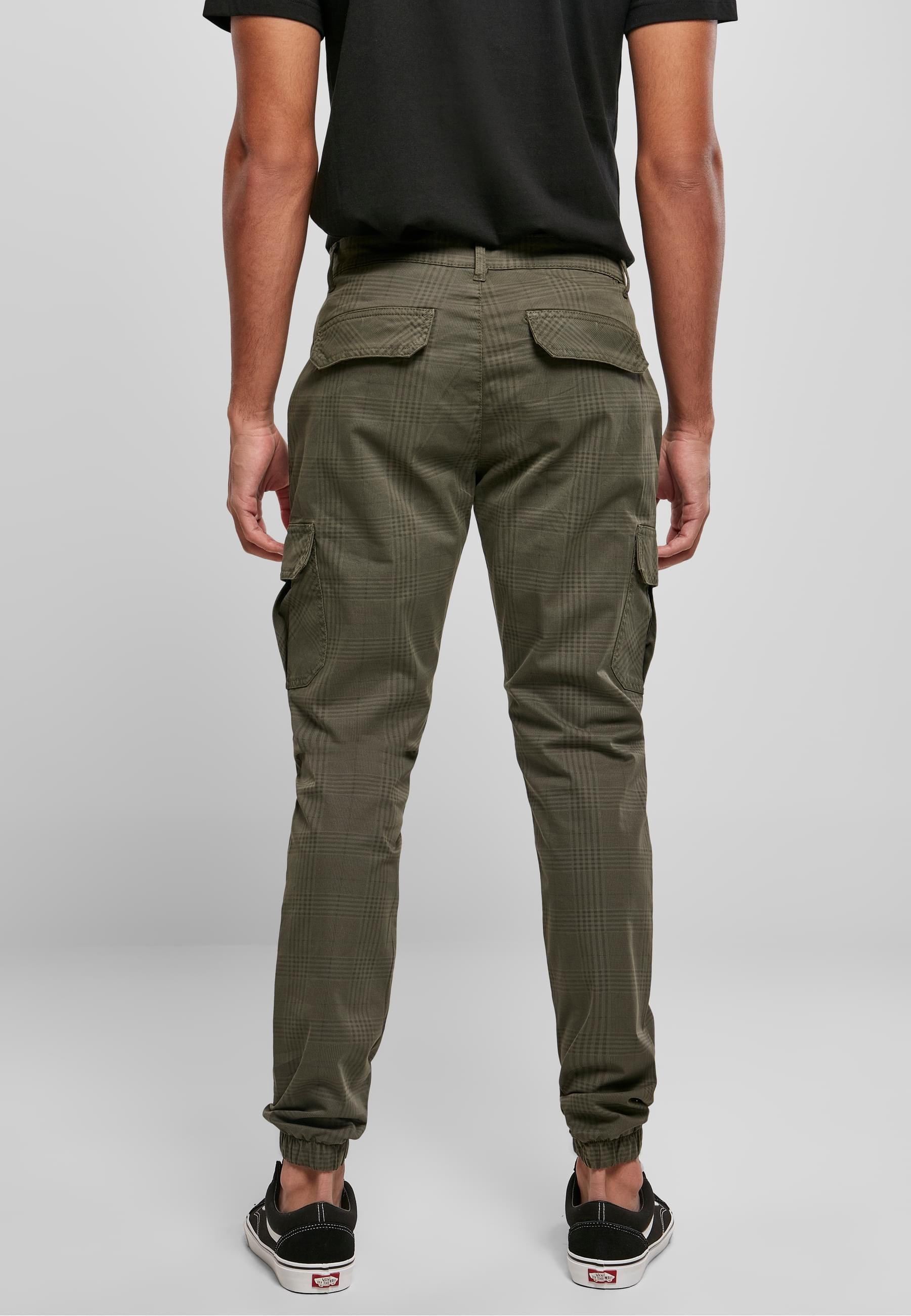 URBAN CLASSICS Cargohose »Urban Classics Herren AOP Glencheck Cargo Jog Pants«, (1 tlg.)