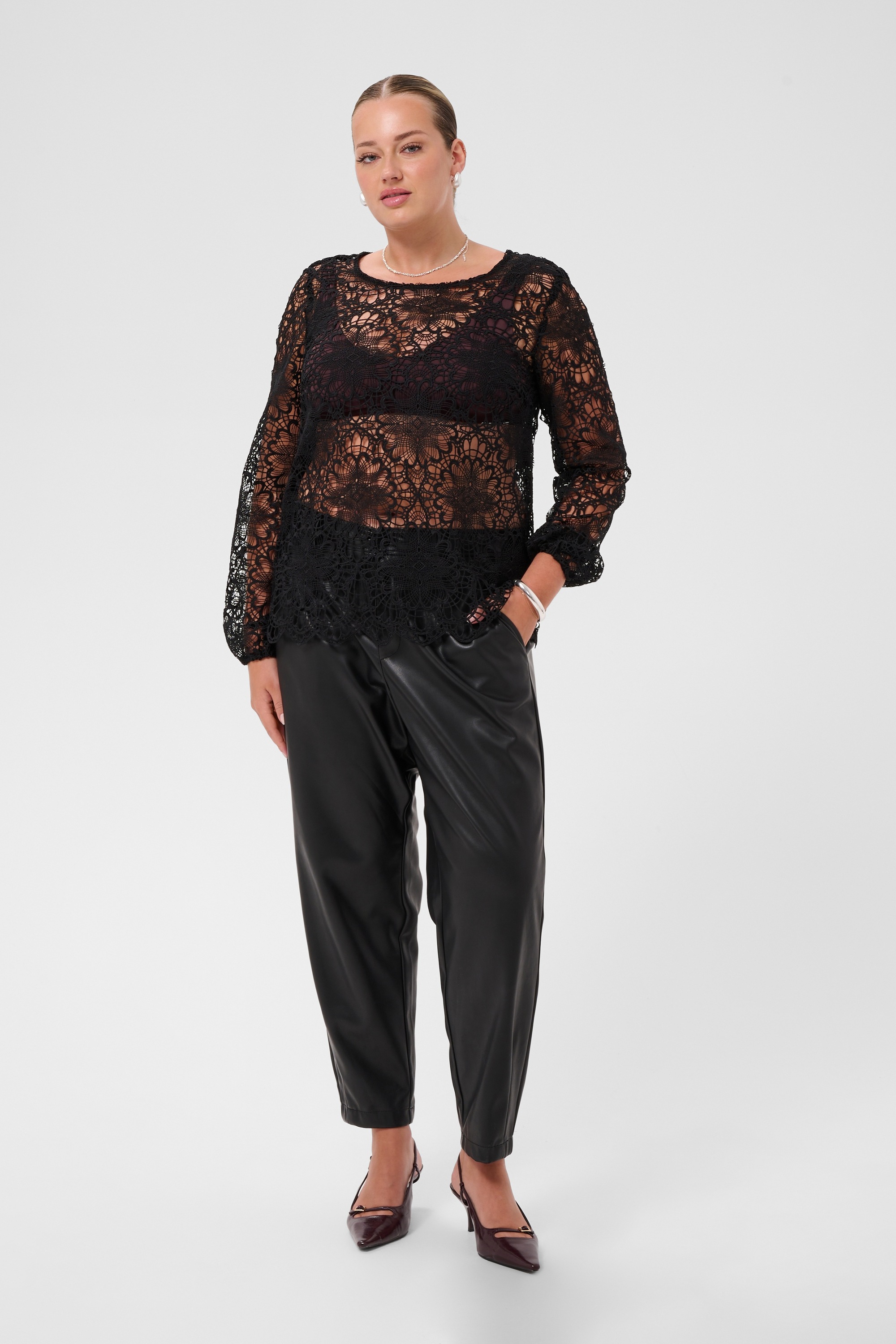 KAFFE Curve Langarmbluse »KAFFE Curve Bluse langarm KCgloria«