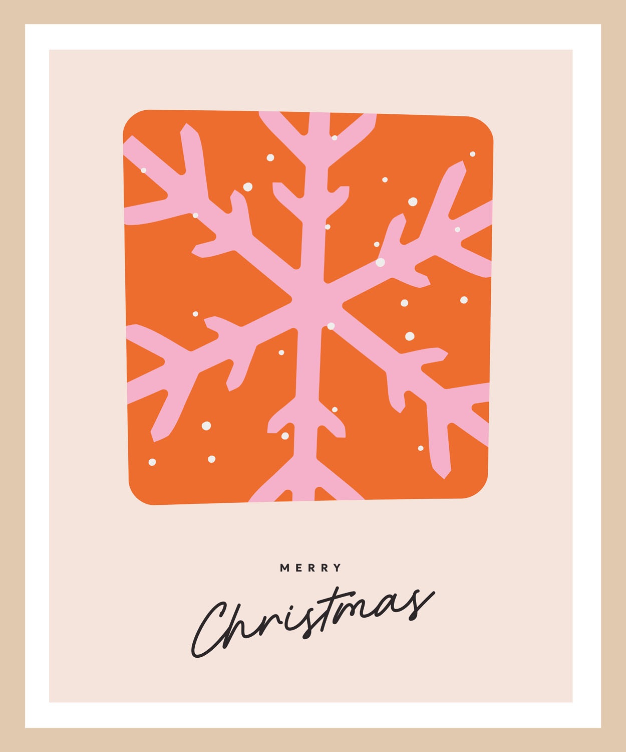 queence Bild mit Rahmen »Schneeflocke bunt«, Jahreszeiten-Schneeflocke-Schneeflocken-Weihnachten, (1 St.), Premium Rahmenbild, liebevolle Handarbeit