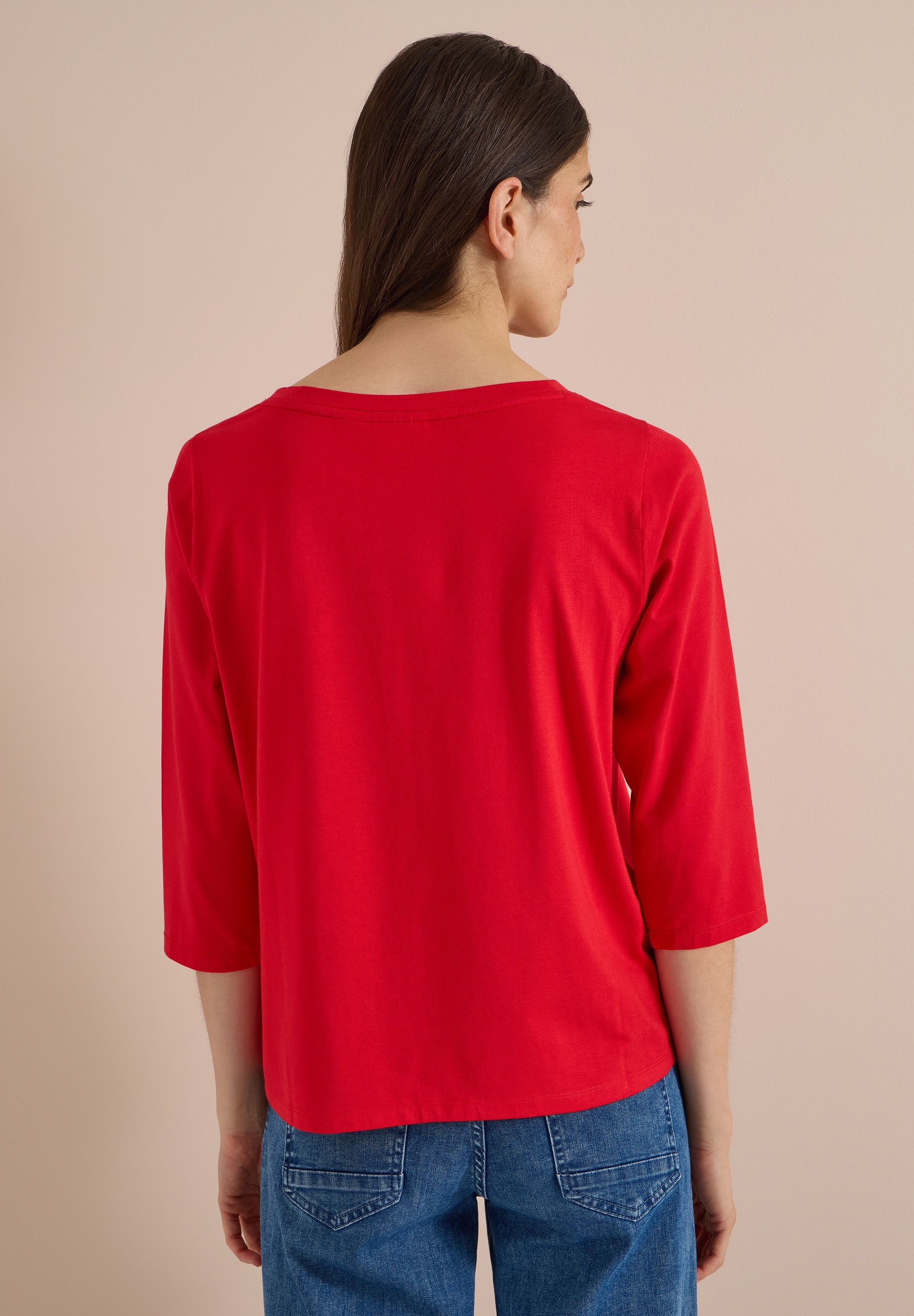 Cecil 3/4-Arm-Shirt aus softem Materialmix