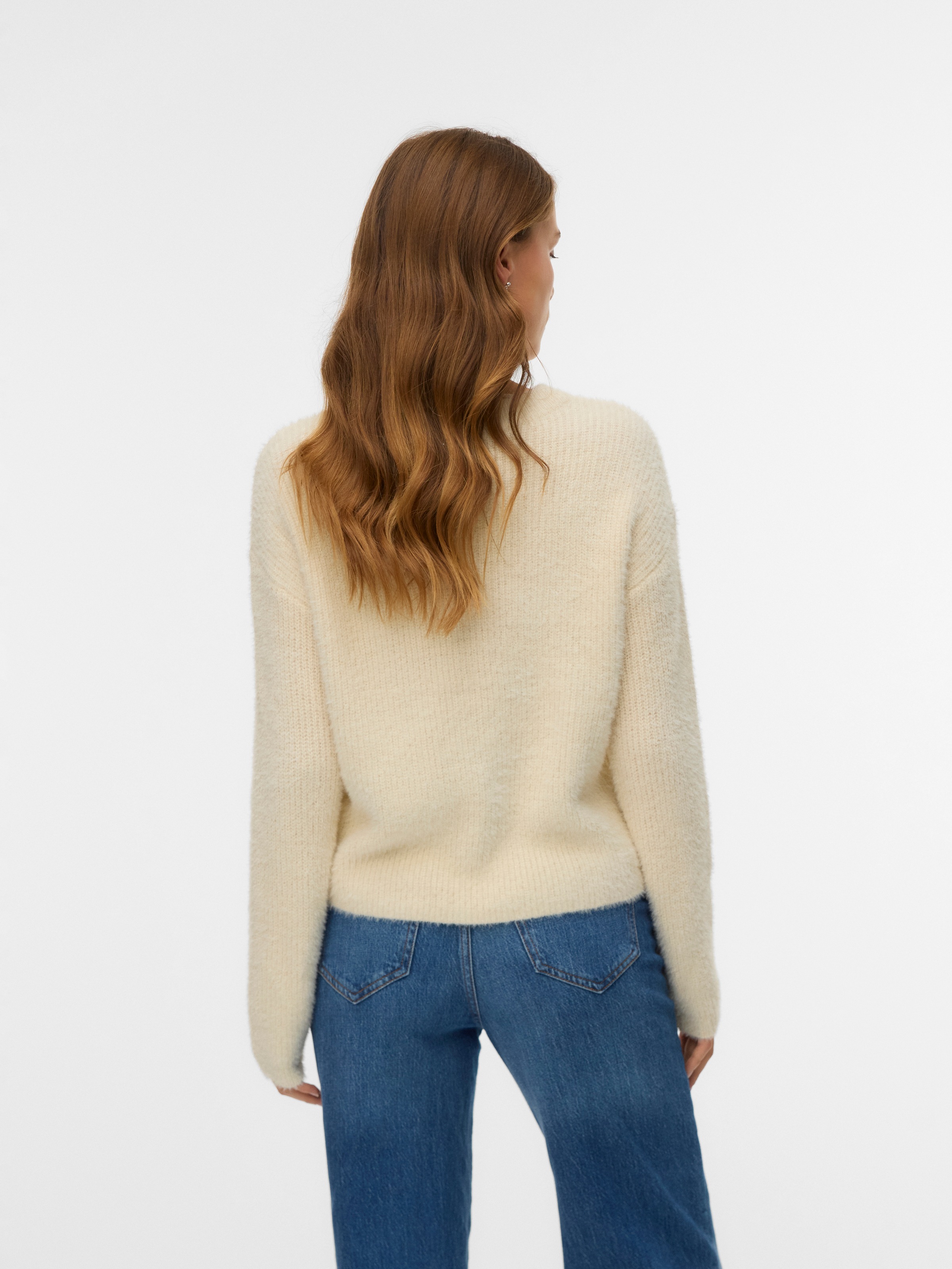 Vero Moda Strickpullover "VMPUFF LS O-NECK PULLOVER BOO" günstig online kaufen