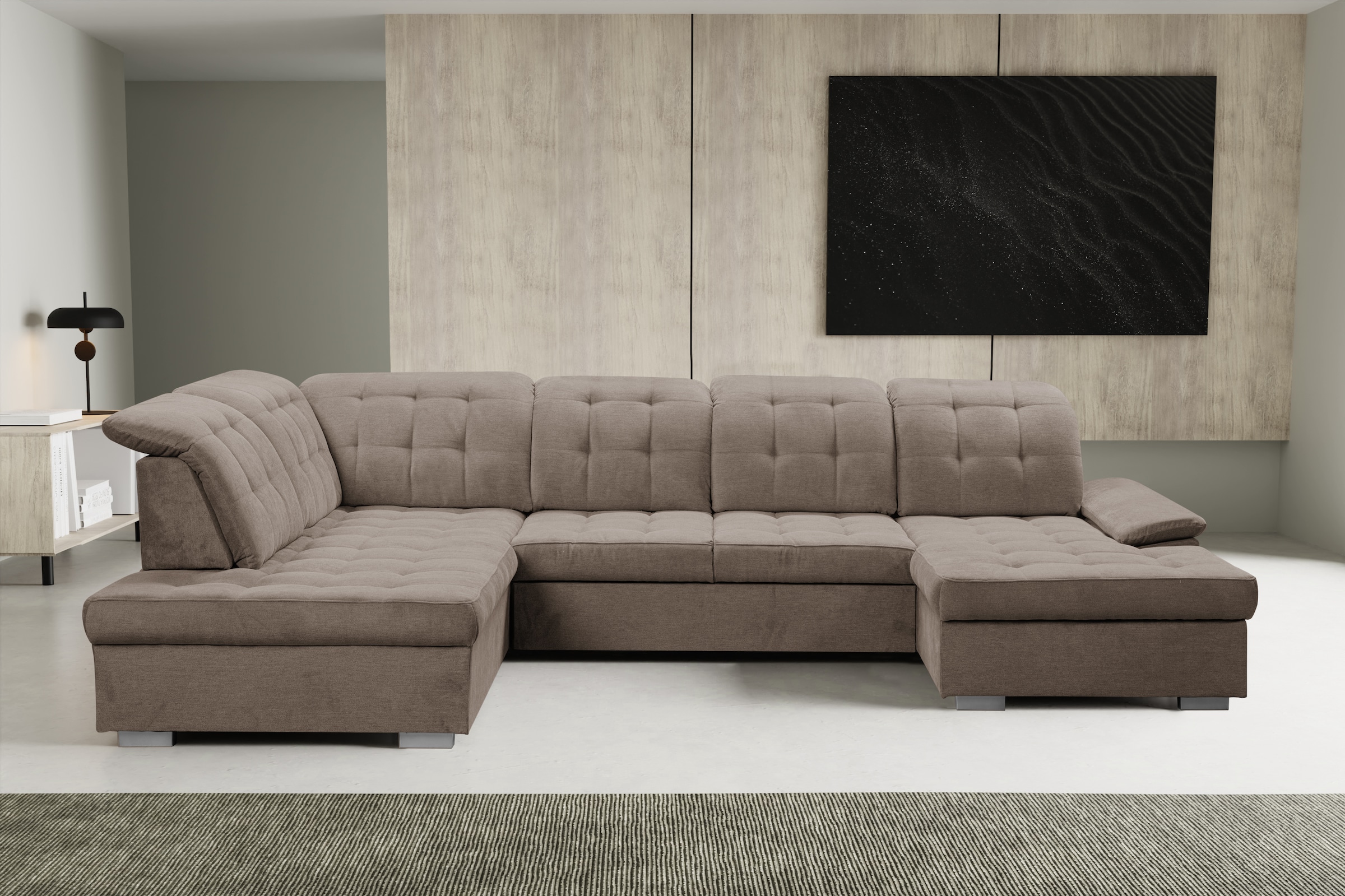 WERK2 Wohnlandschaft "Kordula-New Multifunktion Couch, Breite 332cm, bequem günstig online kaufen