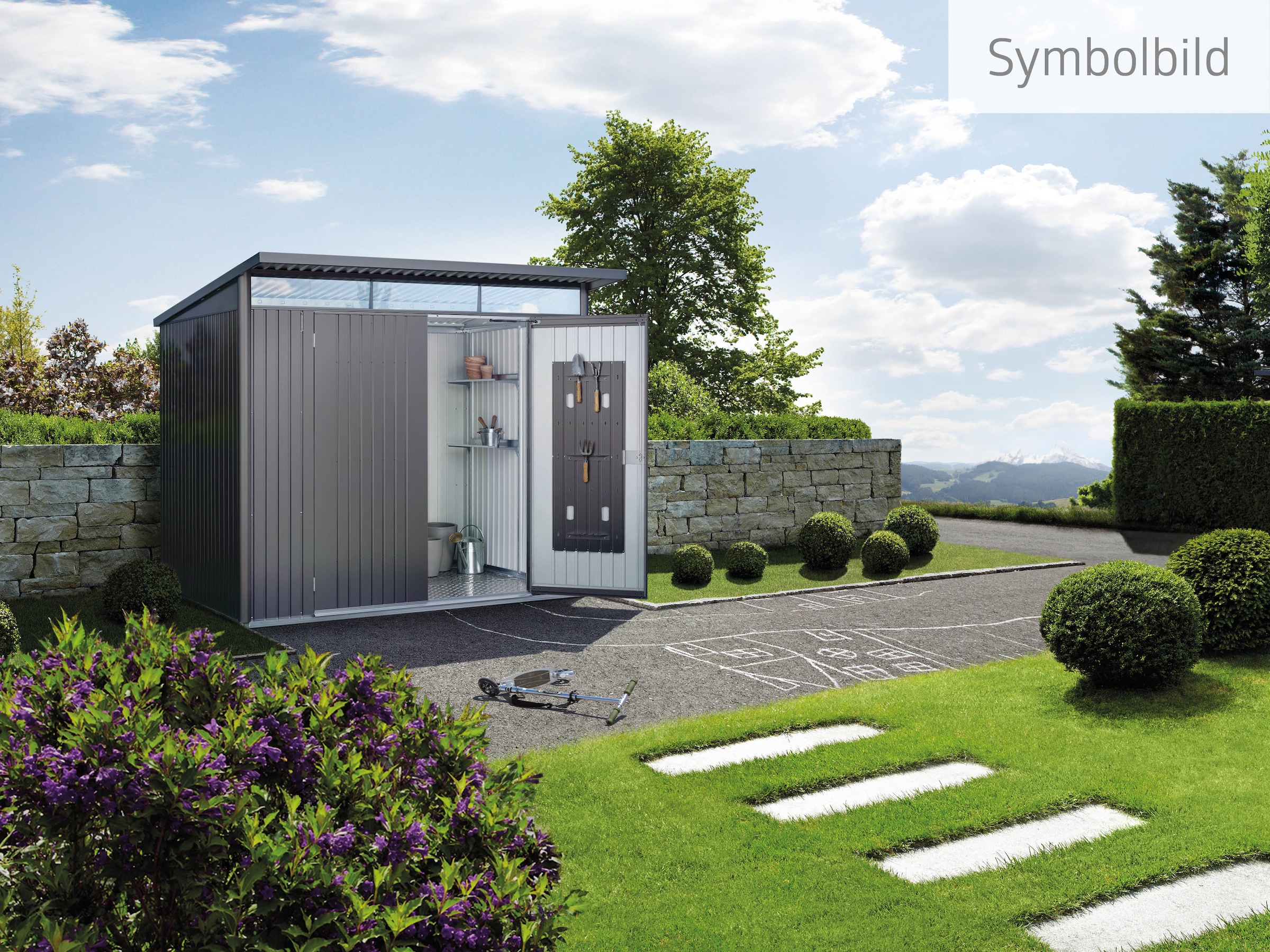 Biohort Gerätehaus "AvantGarde ECO Gr. A2" verschiedene Farben mit Doppeltür