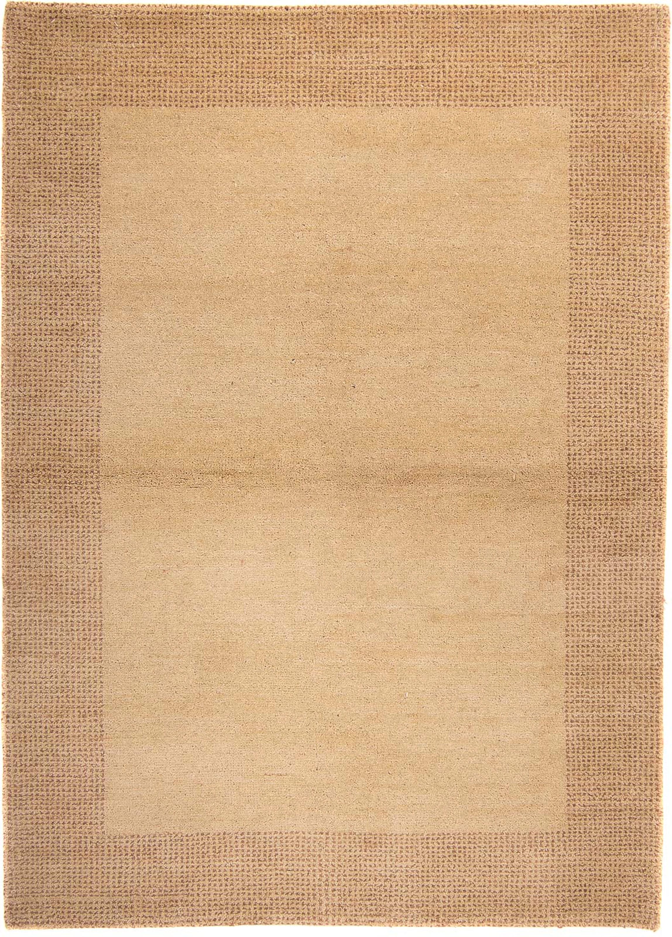 morgenland Wollteppich »Gabbeh - Indus - 180 x 120 cm - beige«, rechteckig, Wohnzimmer, Handgeknüpft, Einzelstück mit Zertifikat