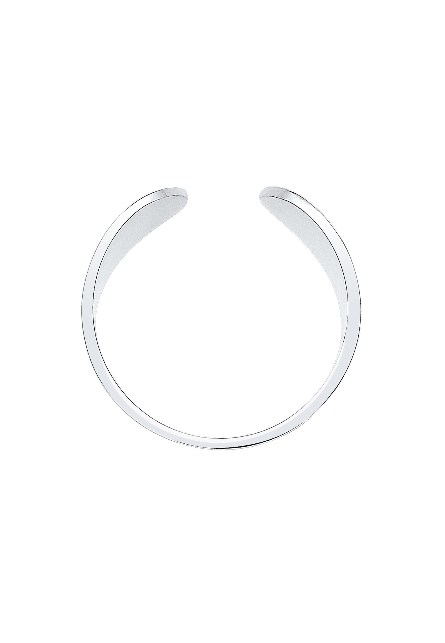 Elli Fingerring »Bandring Offen Matt Verstellbar 925 Sterling Silver«