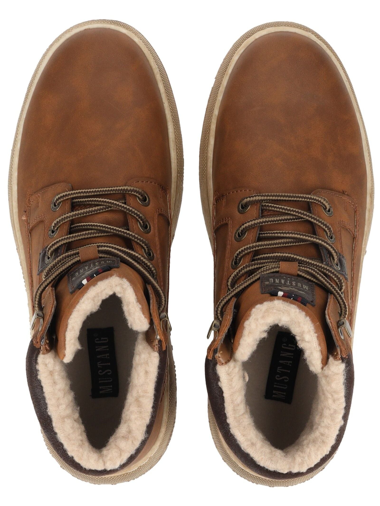 Mustang Shoes Schnürstiefelette »Mustang Shoes Stiefelette Lederimitat«