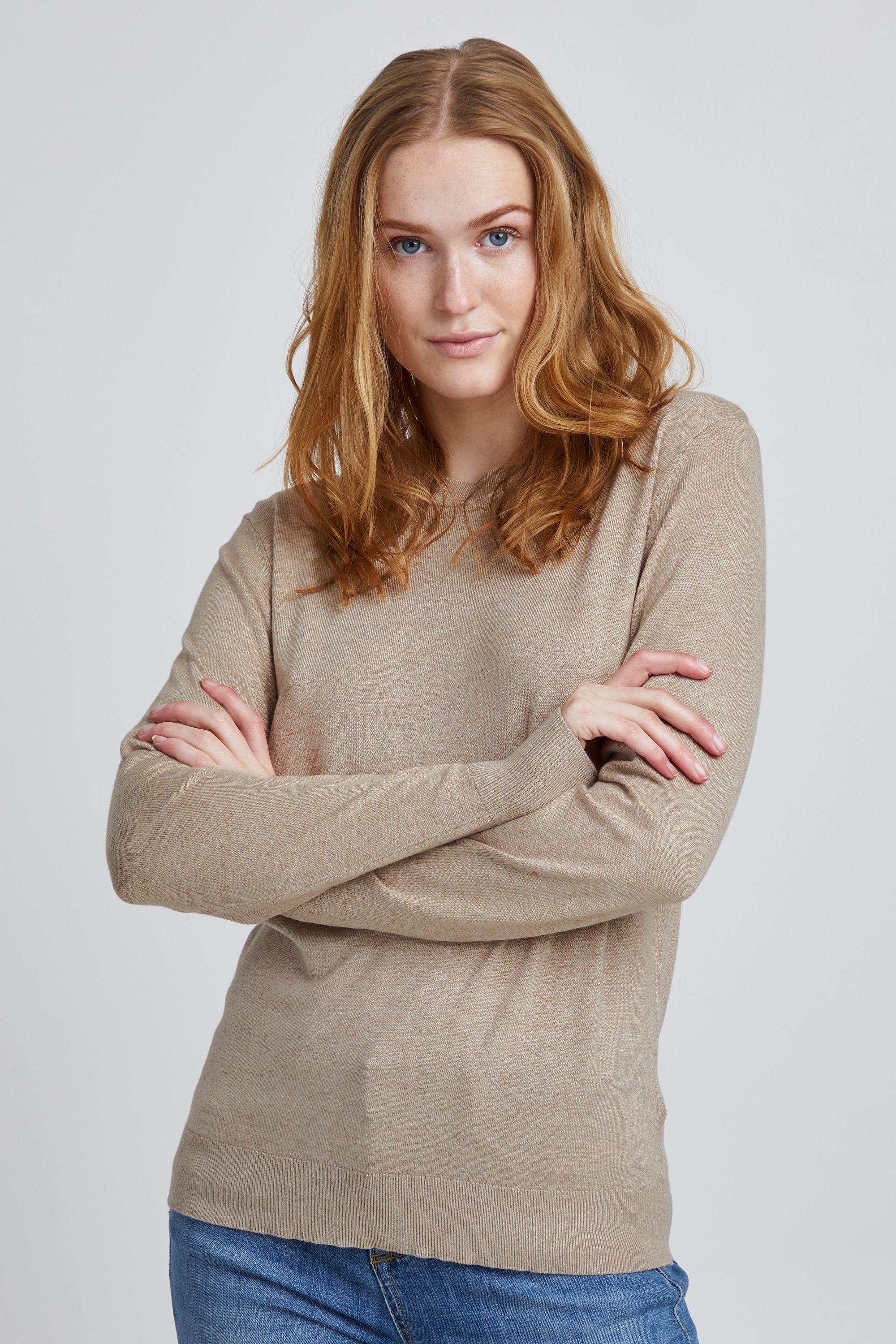 b.young Strickpullover »Strickrundhalspullov BYMmpimba«