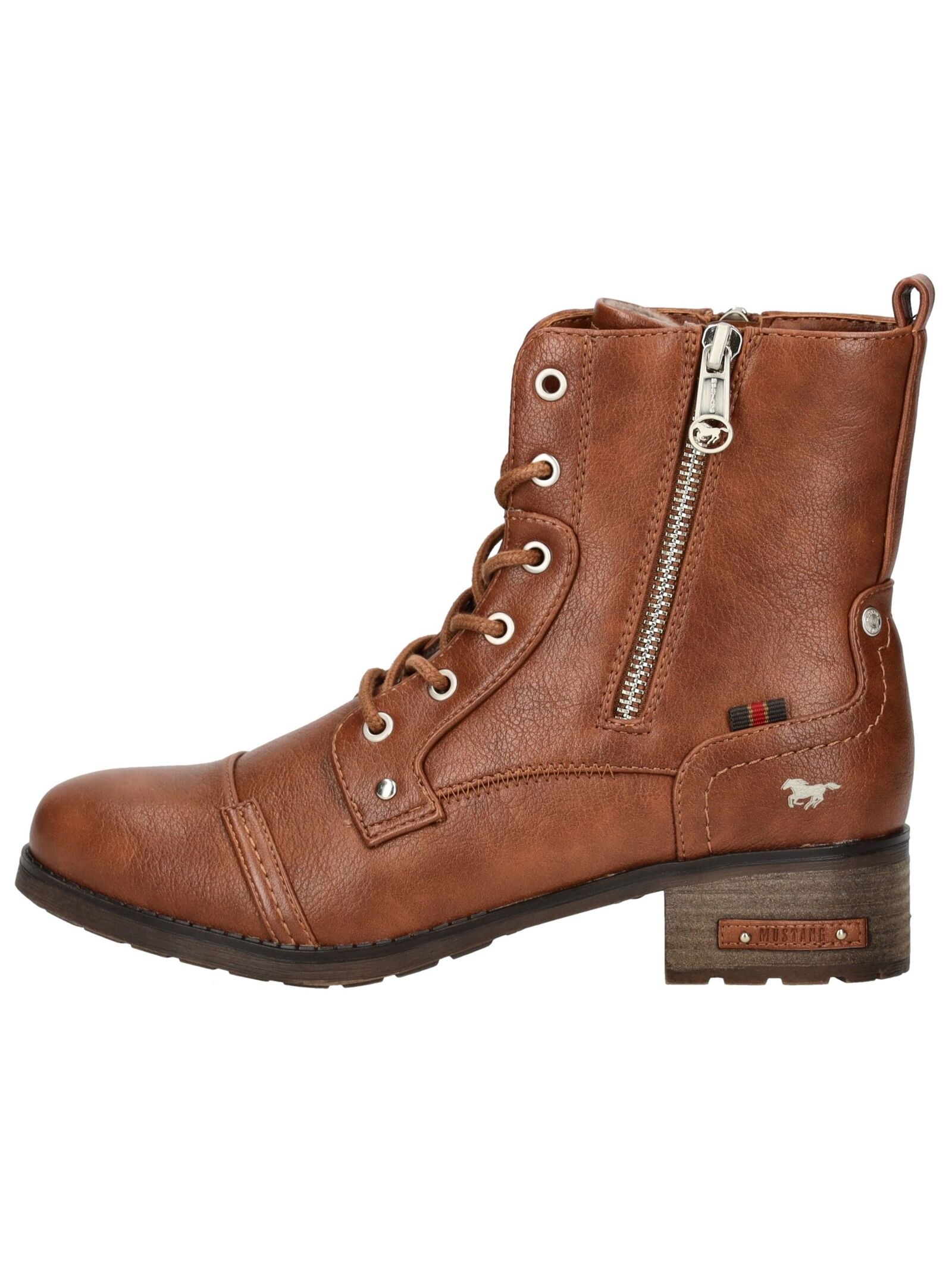 Mustang Shoes Schnürstiefelette "Mustang Shoes Stiefelette Lederimitat" günstig online kaufen