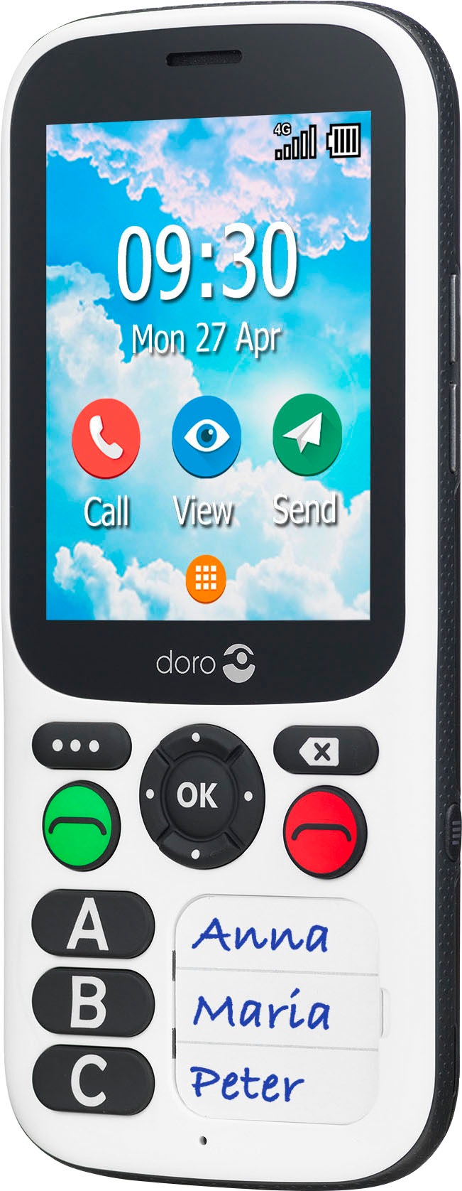 Doro Smartphone »780X IUP«, schwarz/weiß, 7,11 cm/2,8 Zoll, 4 GB Speicherplatz