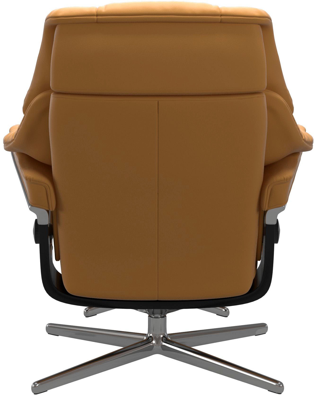 Stressless® Relaxsessel »Reno«, (Set, Relaxsessel mit Hocker), mit Hocker, mit Cross Base, Größe S, M & L, Holzakzent Schwarz