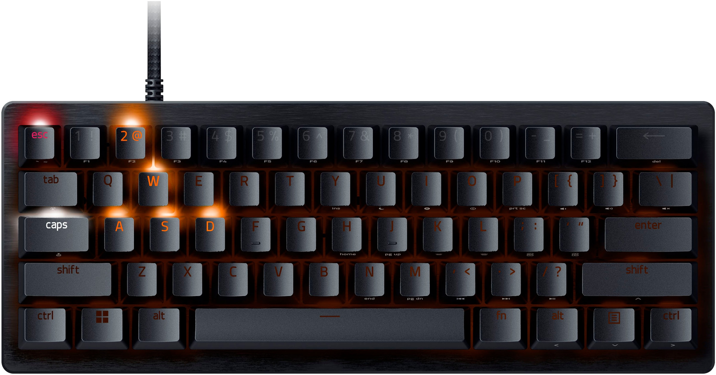 RAZER Gaming-Tastatur »Huntsman V3 Pro Mini DE Layout«, (Funktionstasten-Makrotasten-Profil-Speicher-USB-Anschluss)