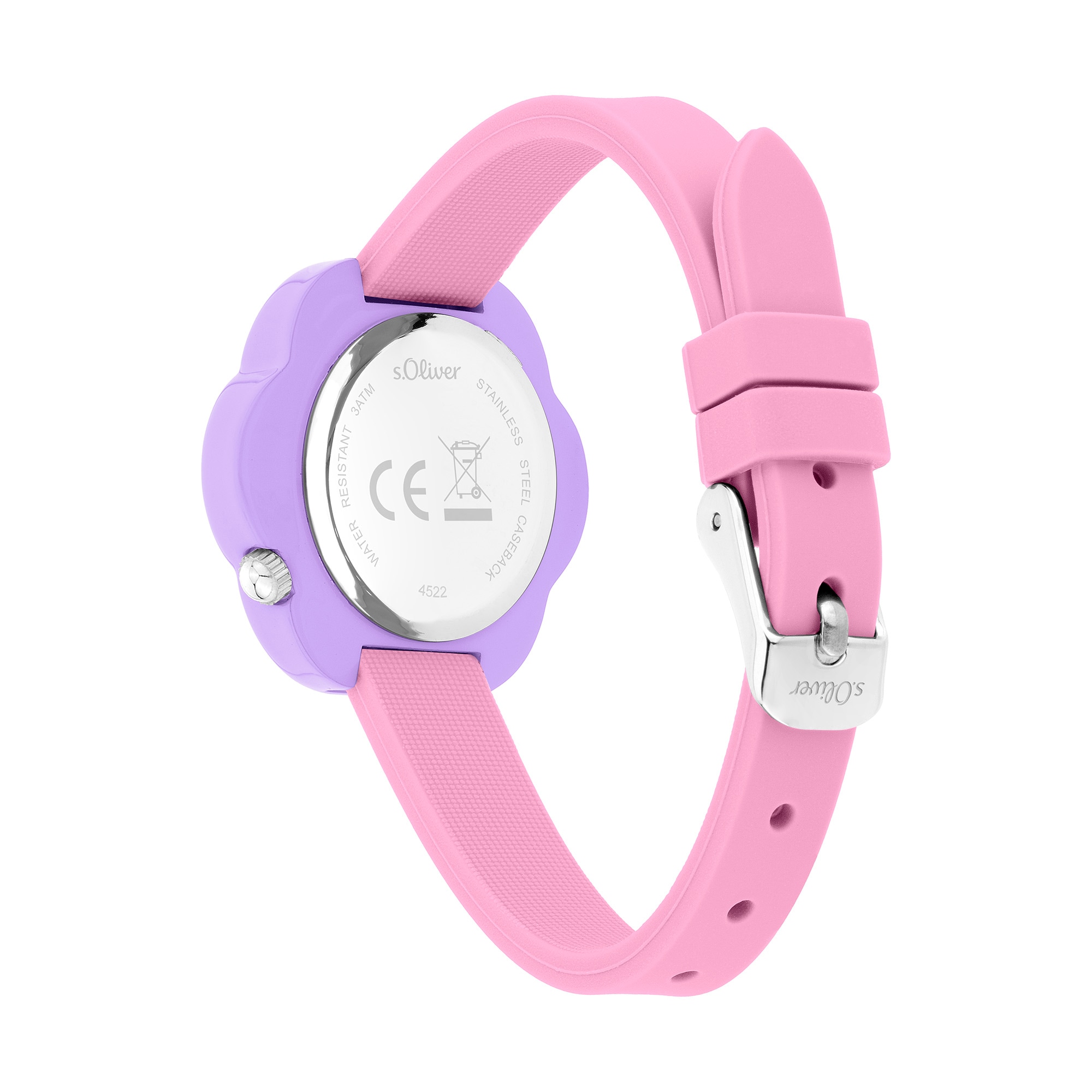 s.Oliver Quarzuhr »Flower Power« Armbanduhr, Silikonarmband, Kinderuhr, Mädchen, analog