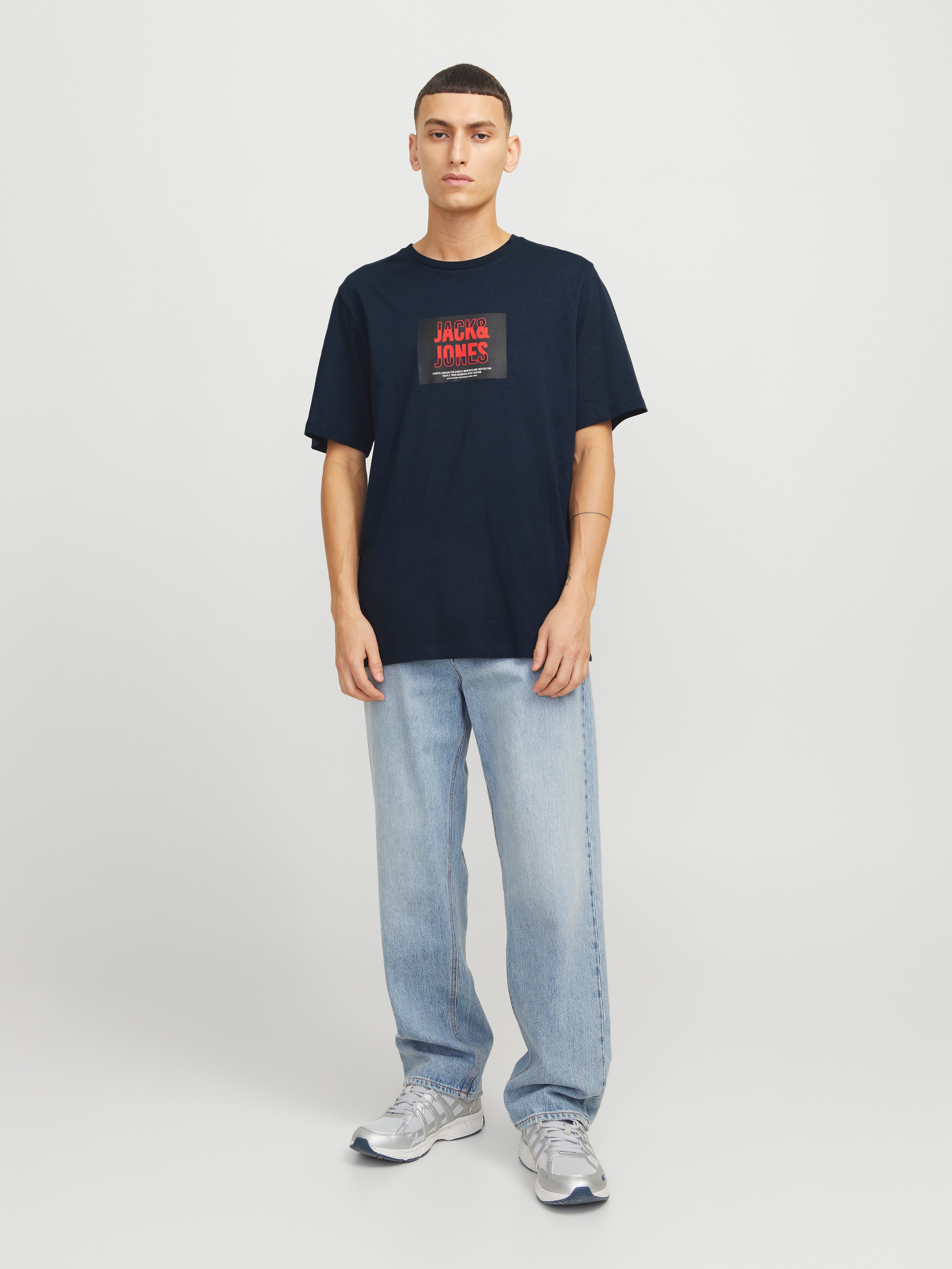 Jack & Jones Print-Shirt »JJHUDSON TEE SS CREW NECK«