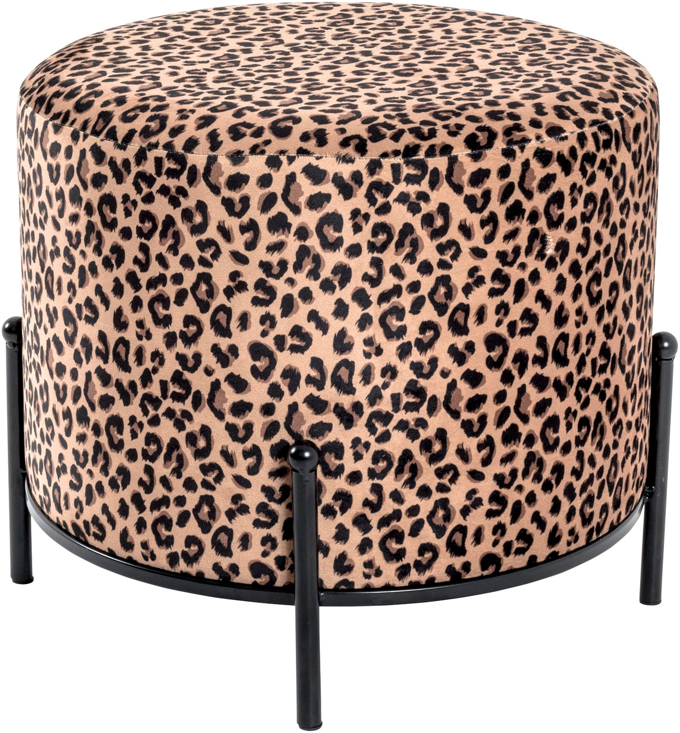 HAKU Hocker "Pouf, Schemel, Stockerl" rund - aus Textil Gold - Ø/H 48/40 cm