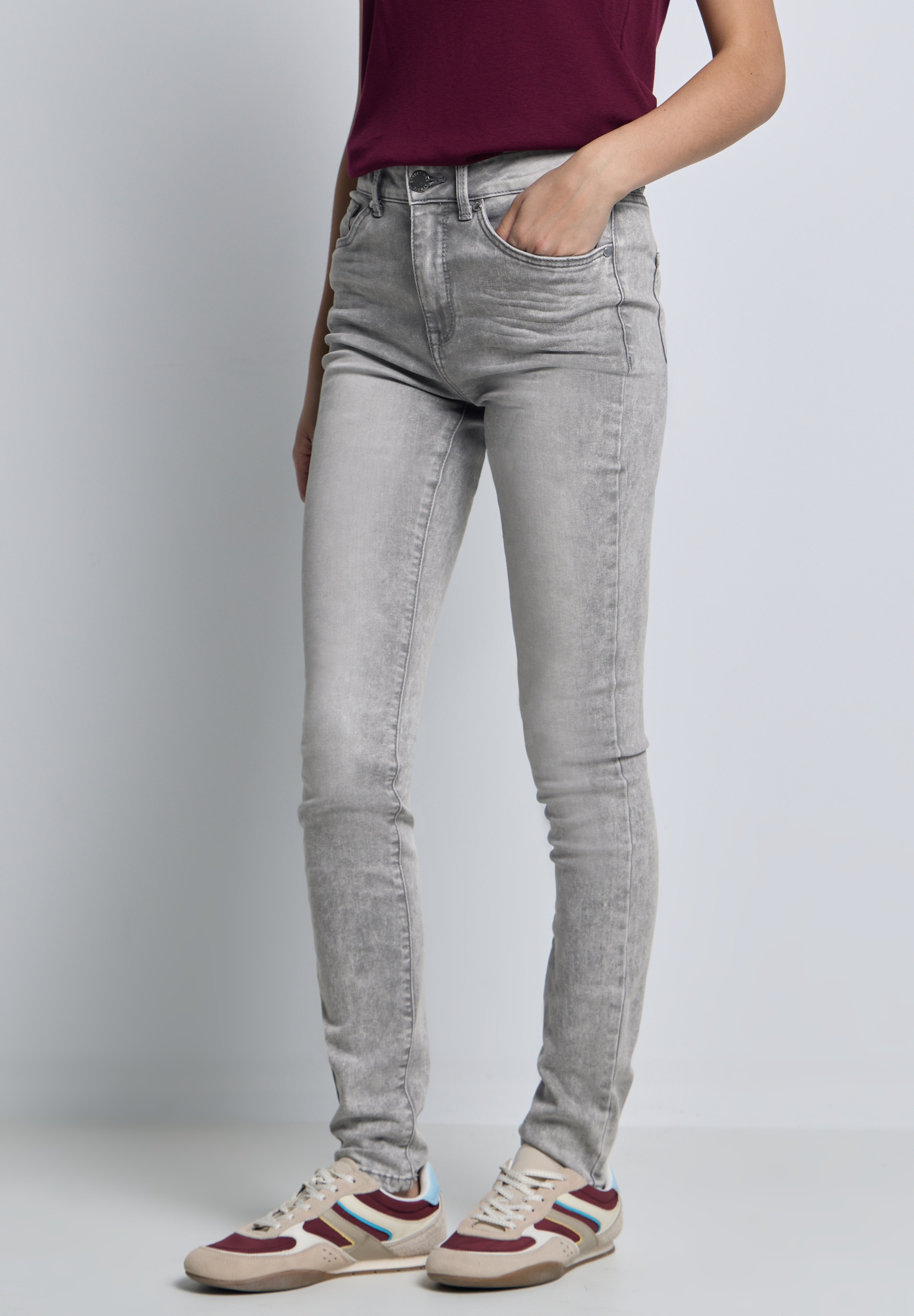 STREET ONE STUDIO Skinny-fit-Jeans, aus Baumwolle mit Stretchanteil
