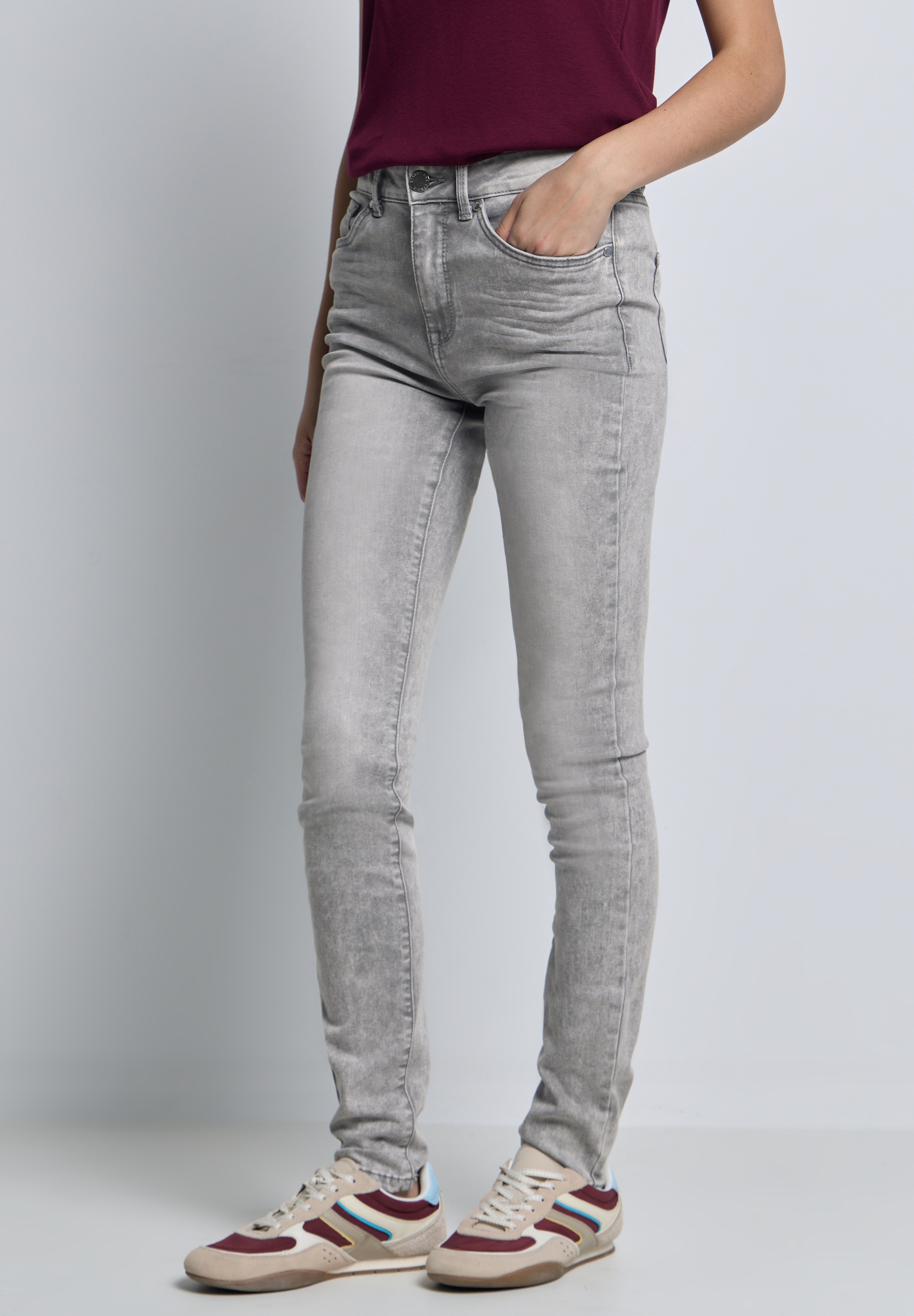 STREET ONE STUDIO Skinny-fit-Jeans, aus Baumwolle mit Stretchanteil günstig online kaufen