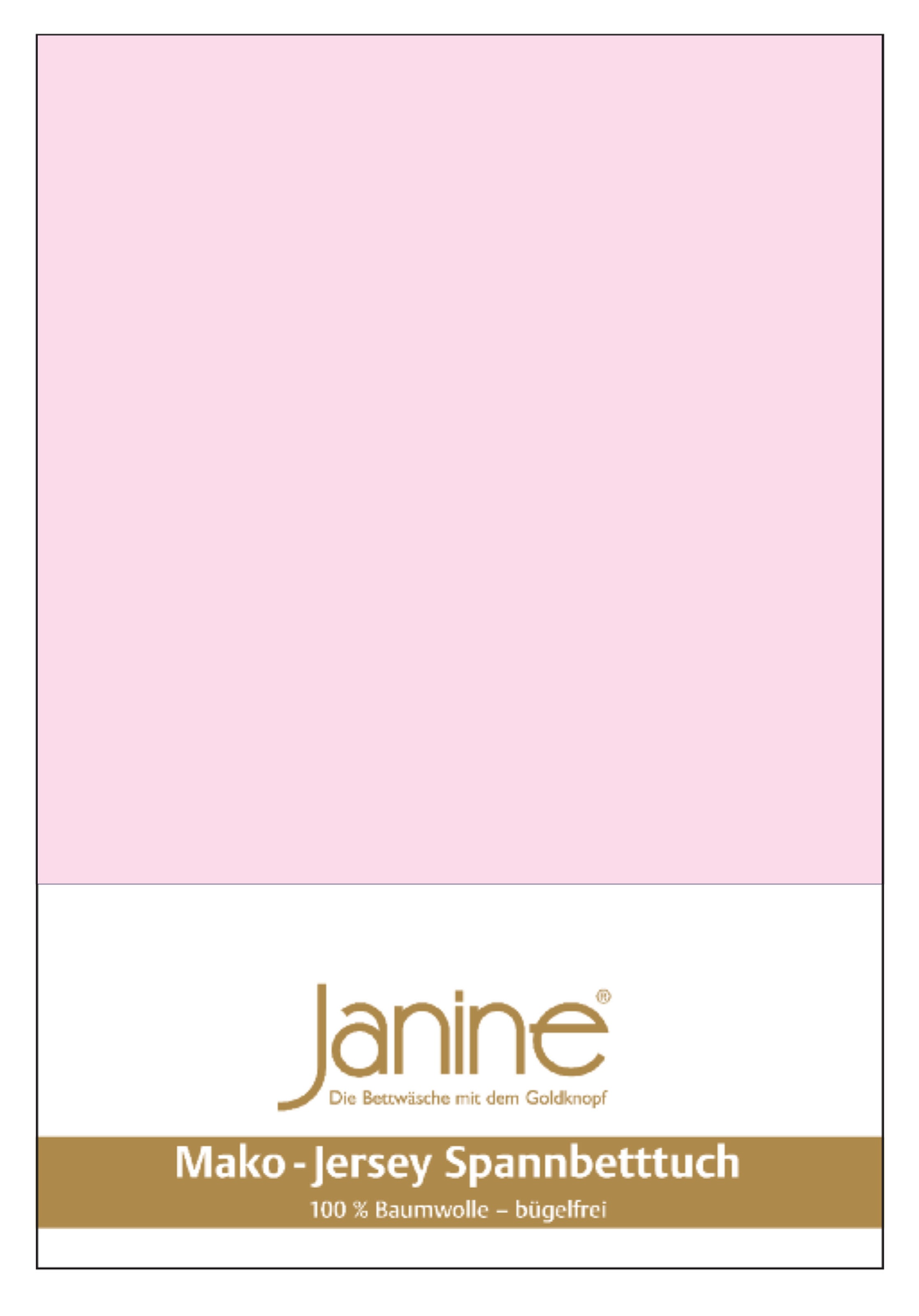 Janine Spannbettlaken »MAKO-FEINJERSEY 5007« aus 100% Baumwolle, für Matratzen bis 26 cm Höhe