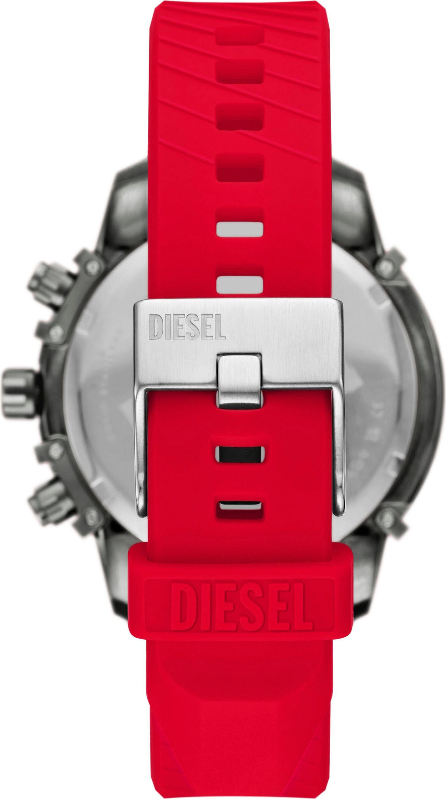 Diesel Chronograph »GRIFFED«, (Set, 2 tlg., mit Armband), Armbanduhr, Herrenuhr, Silikonarmband, ideal auch als Geschenk