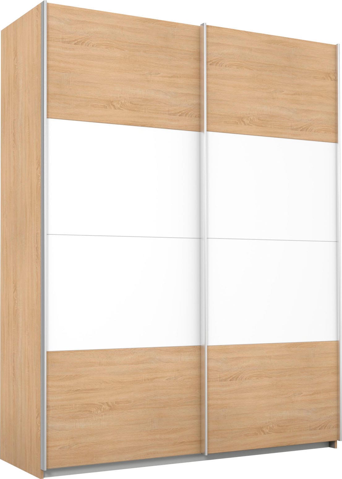 rauch 1100000002199 "Quadra Kleiderschrank Schrank Gaderobe" mit Möglichkeit zur individuellen Frontgestaltung, leichtgängige Türen