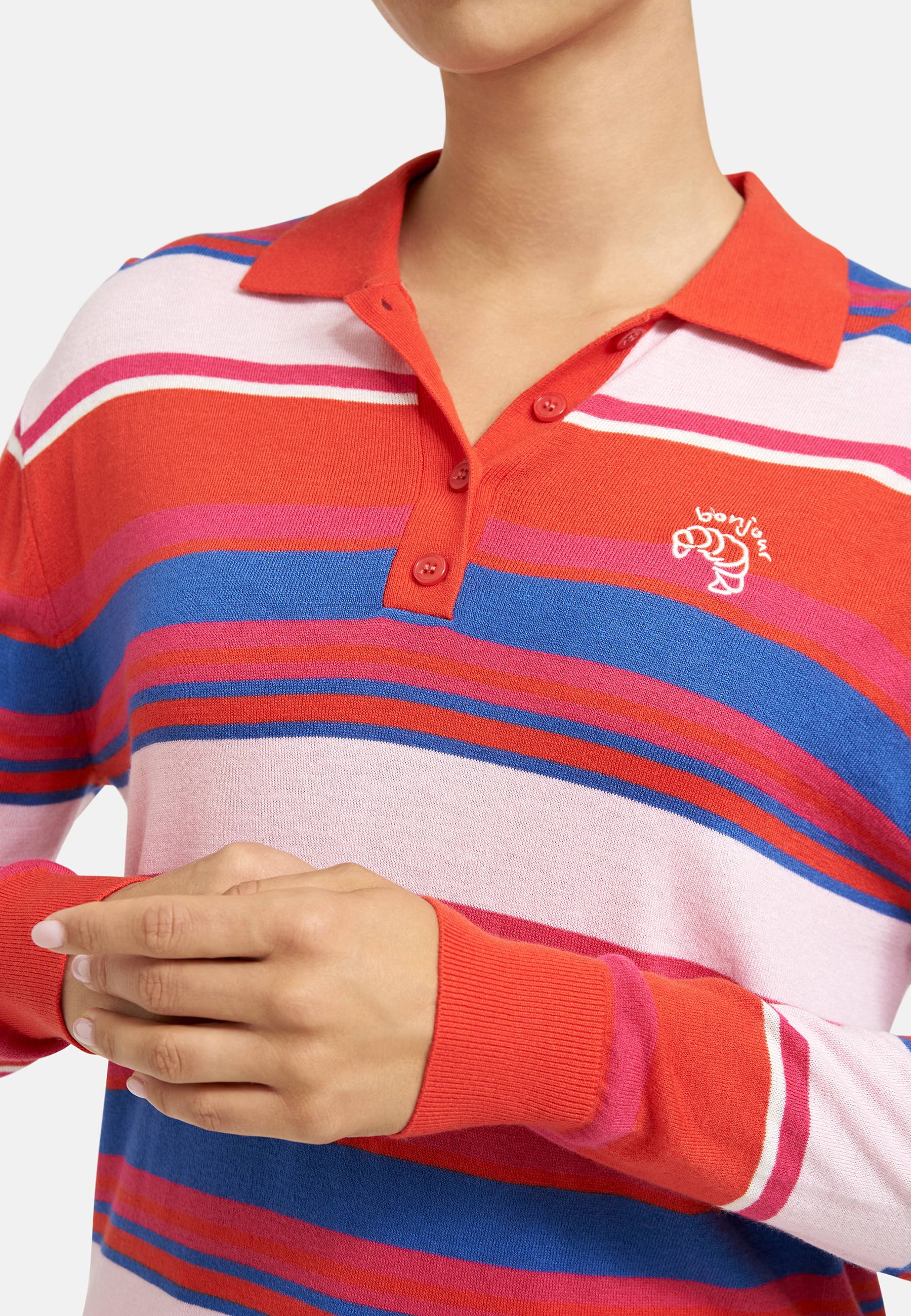 Smith & Soul Polokragenpullover mit Stickerei