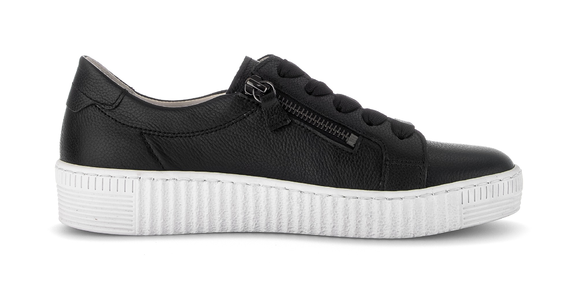 Gabor Plateausneaker, Freizeitschuh, Halbschuh, Schnürschuh mit zwei Reißverschlüssen