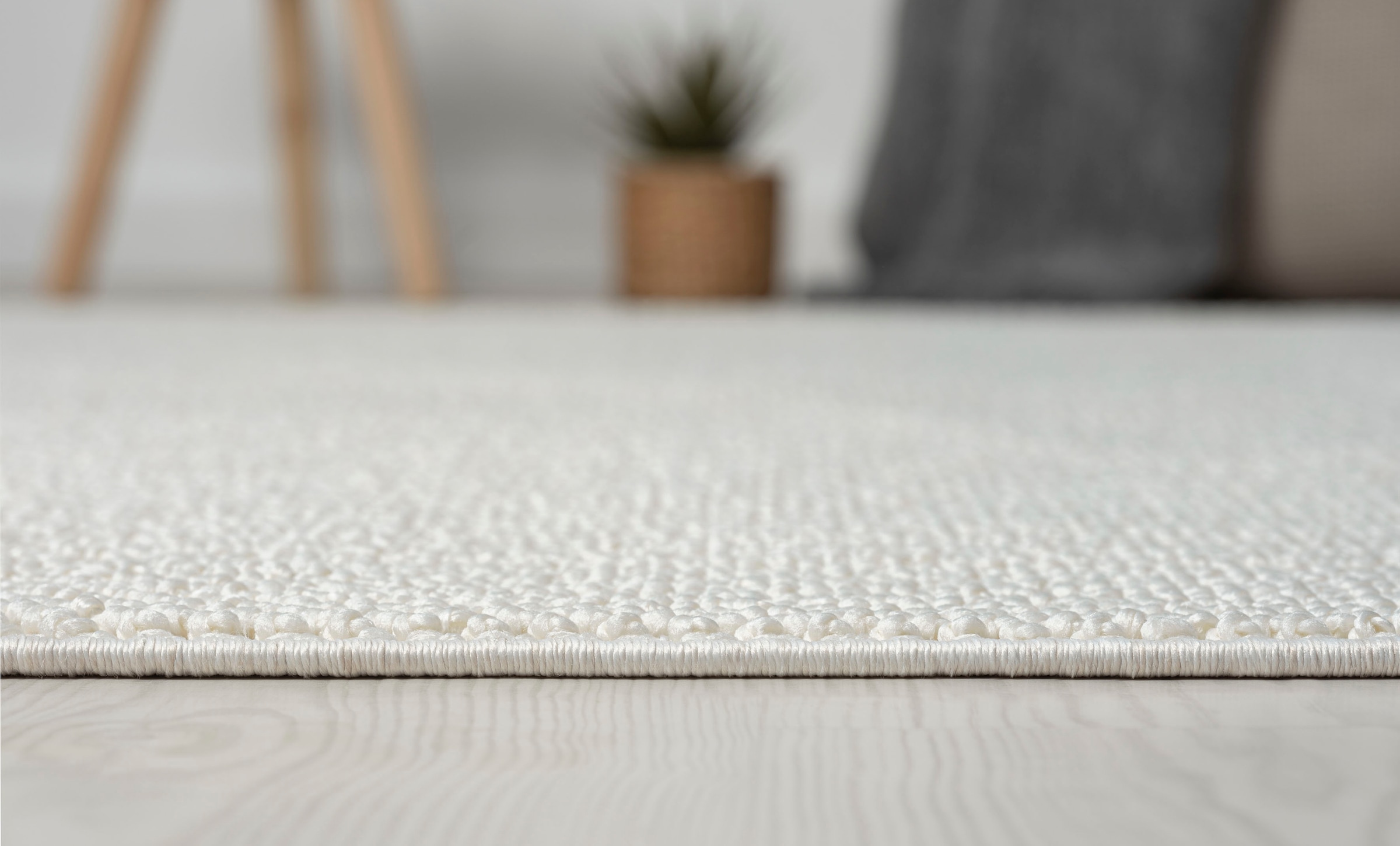 Myflair Möbel & Accessoires Teppich »Ava«, rechteckig, 7 mm Höhe, Uni Farben, meliert, Sisal-Optik, auch in rund erhältlich, mit Fransen