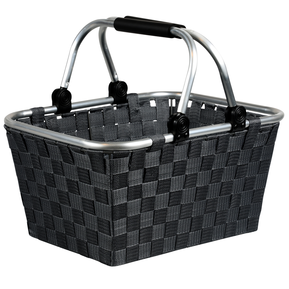 KESPER® Einkaufskorb »Korb, schwarz-grau« klappbare Griffe