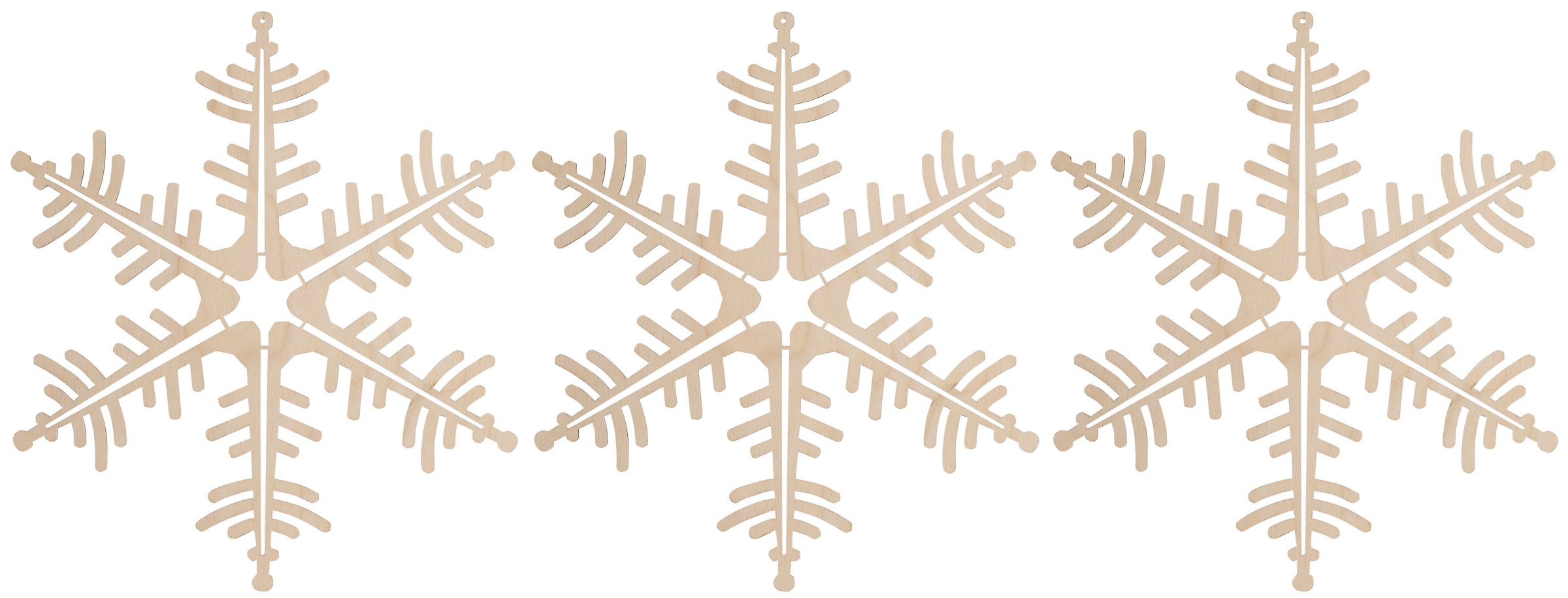 Dekostern »Schneeflocke Lykka, Weihnachtsdeko«, (3 St.), Höhe ca. 26,5 cm