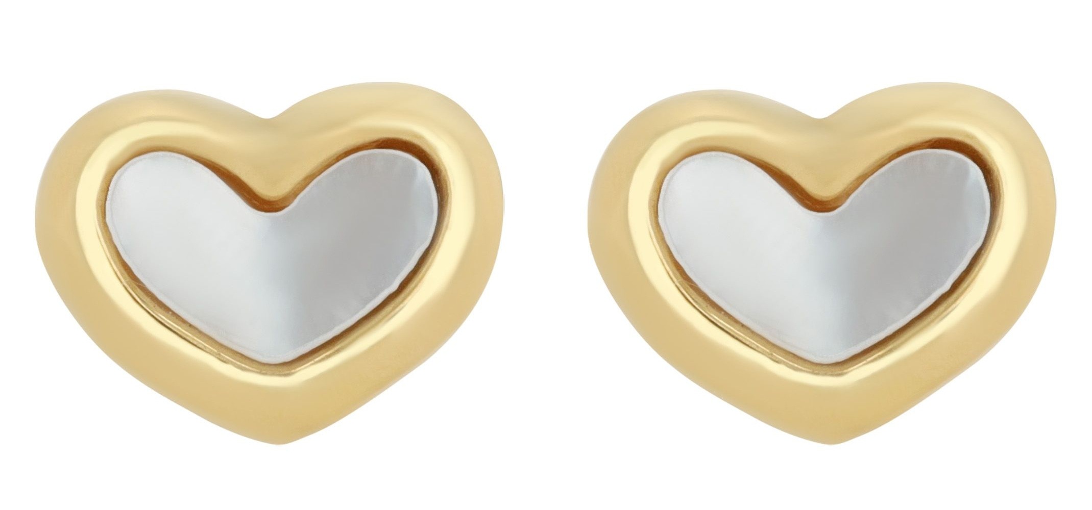 Paar Ohrhänger ADELIA´S "Damen Ohrringe – Ohrstecker Herz aus Edelstahl mit Perlmutt", Damen, Gr. Damen, Edelstahl, gold, Ohrringe, Ein kleines Geschenk mit großer Wirkung 2