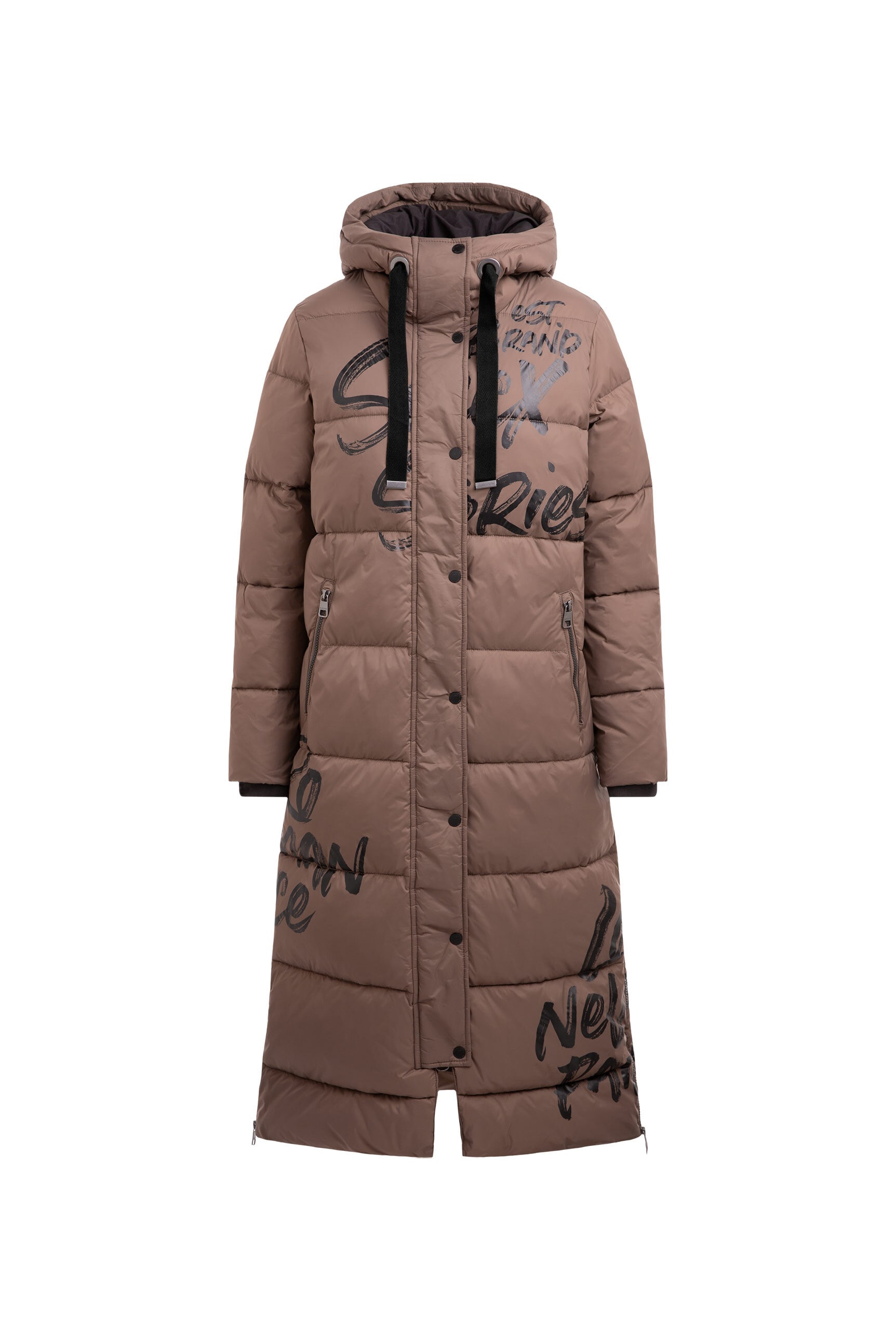 SOCCX Langmantel mit seitlichen Reißverschlüssen am Saum