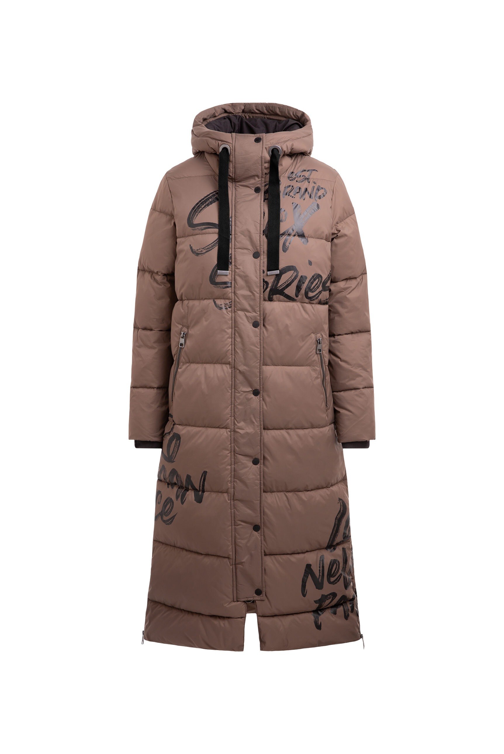 SOCCX Langmantel mit seitlichen Reißverschlüssen am Saum günstig online kaufen