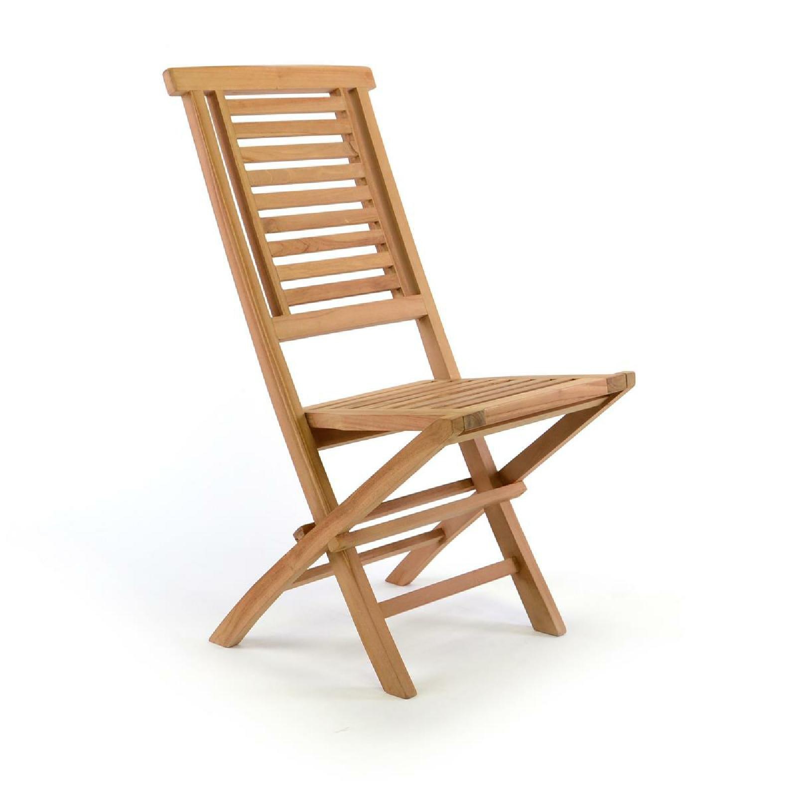 VCM Gartenstuhl "Gartenstuhl Hochlehner Klappstuhl Holz Teak" () 1 Stk. günstig online kaufen