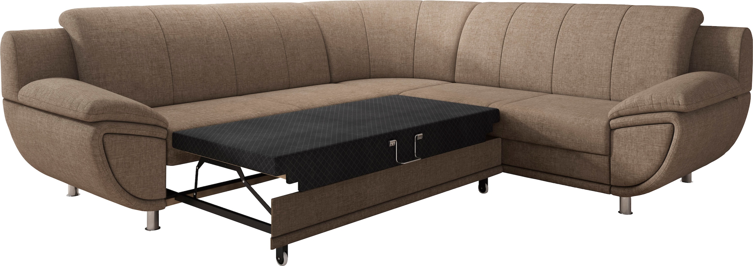 TRENDMANUFAKTUR Ecksofa »Rondo II, L-Form«, wahlweise mit Federkern, wahlweise mit Bettfunktion