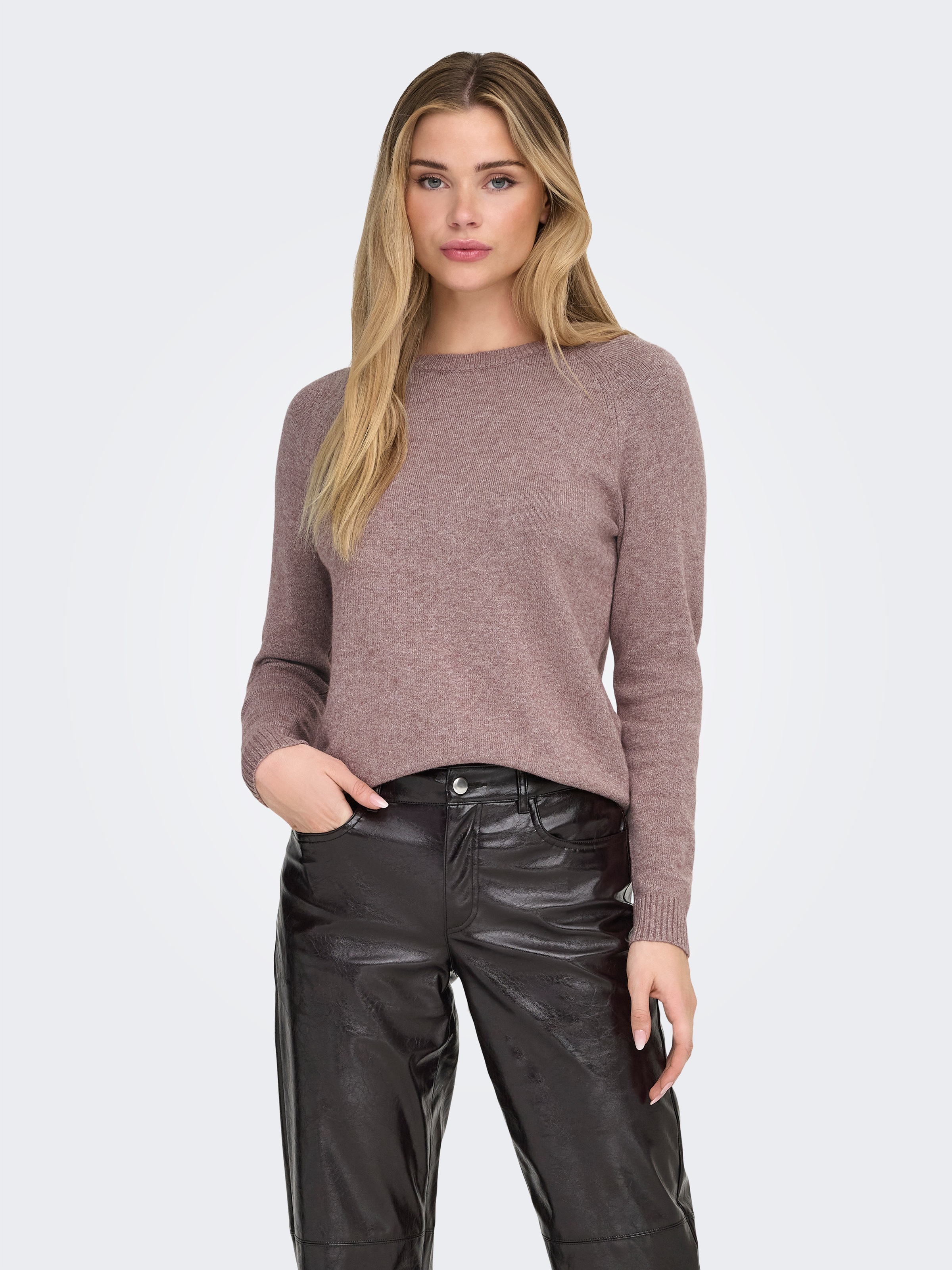 Thumbnail - ONLY Rundhalspullover "ONLLESLY KINGS" in melierter Optik