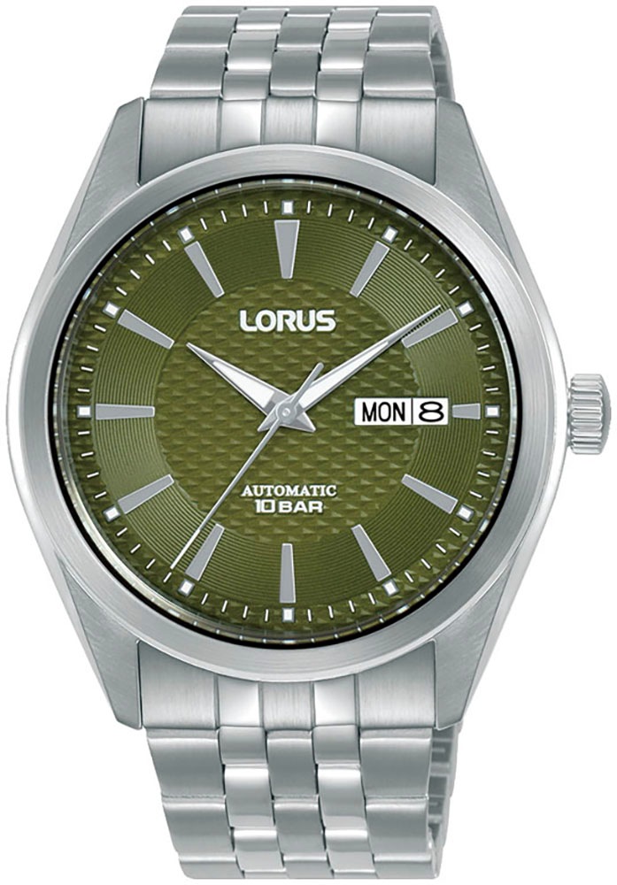 LORUS "Classic" Armbanduhr, Herrenuhr, Mechanische Uhr, Edelstahlarmband, analog, Tag