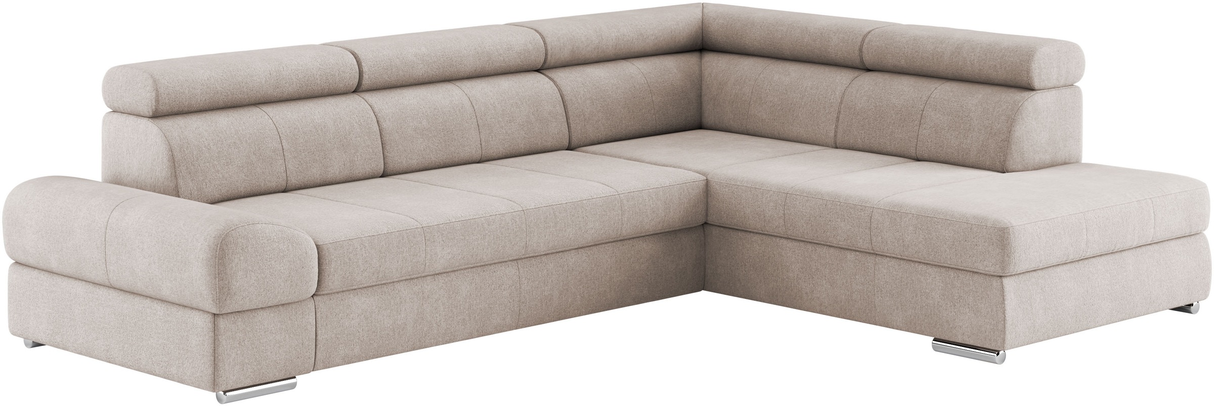 Thumbnail - sit&more Ecksofa "Broadway L-Form" mit verstellbaren Kopfteilen, wahlweise mit Bettfunktion