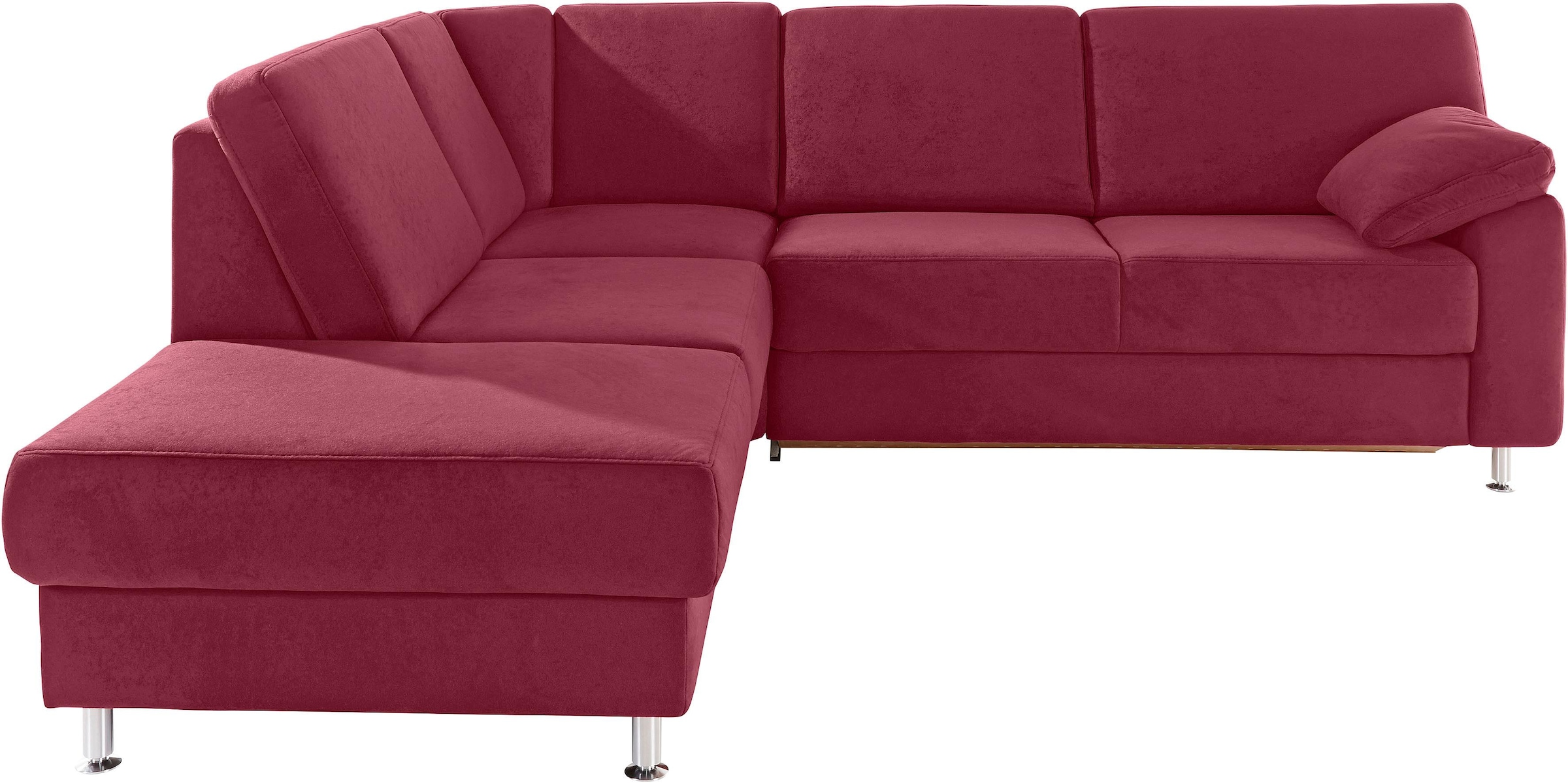 sit&more Ecksofa »Belfort L-Form« wahlweise mit Vorziehsitz und Bettkasten