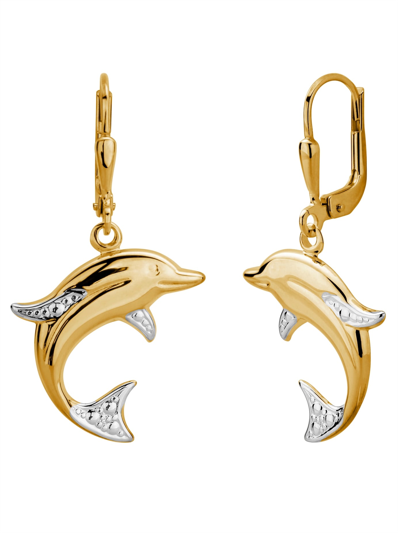 Paar Ohrhänger LADY, gold (gelbgold 375), Ohrringe, Damen