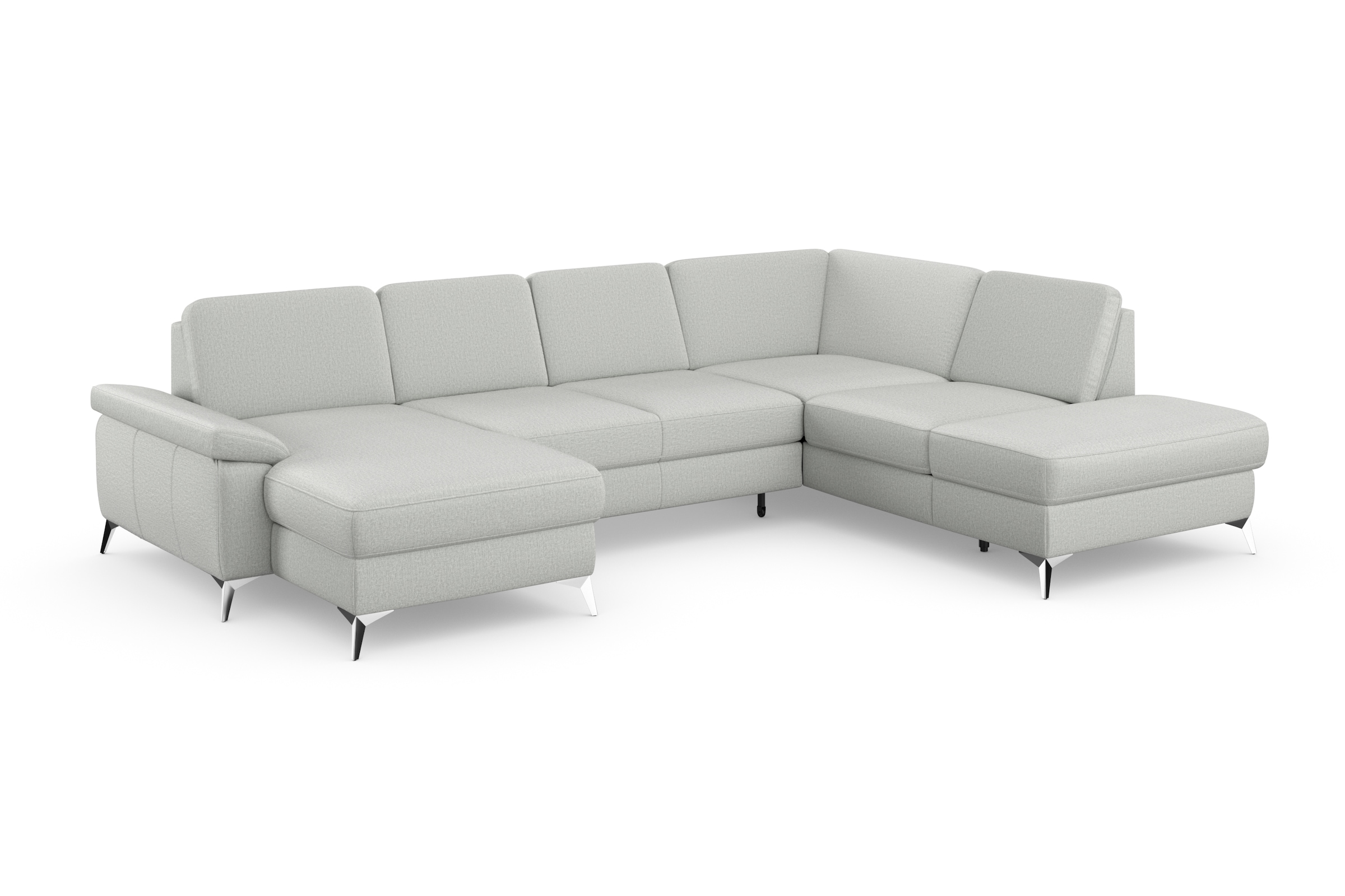sit&more Wohnlandschaft »Padua U-Form«, inklusive Sitztiefenverstellung, Armteilfunktion und Federkern